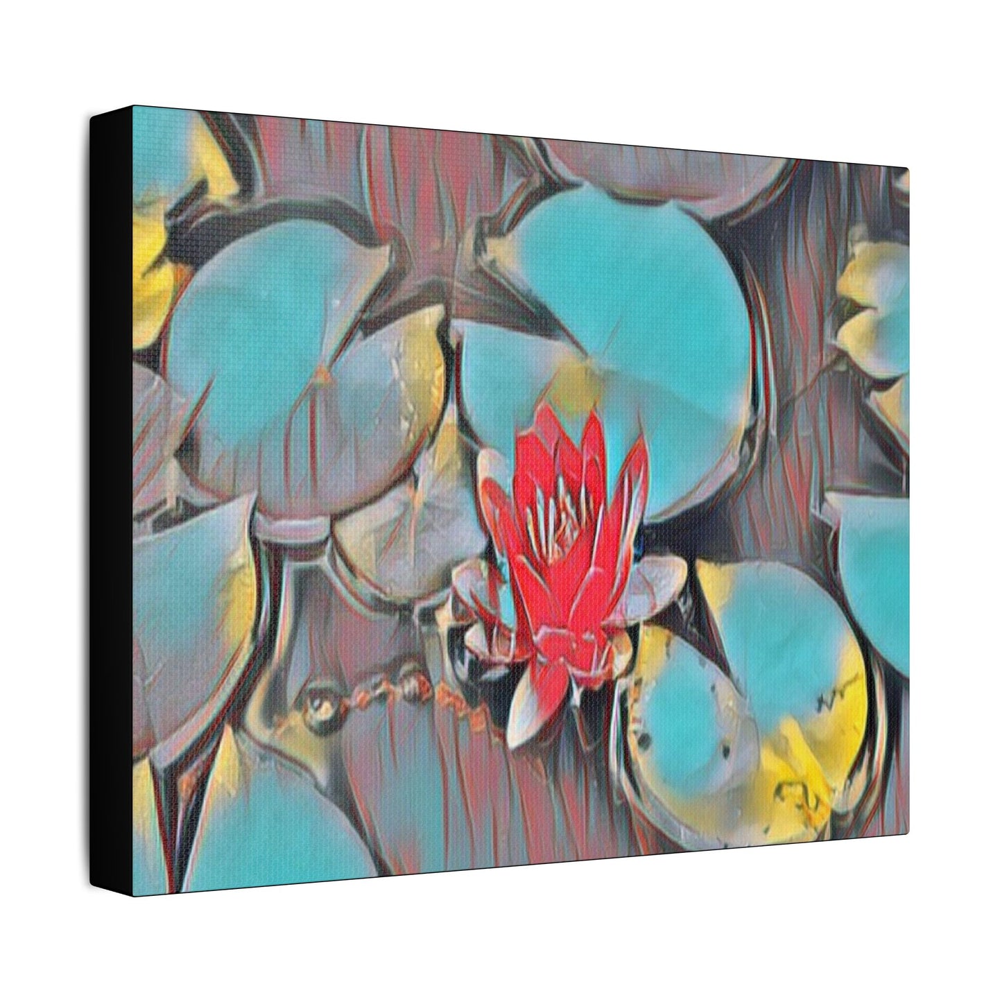 Water Lily Art- Gallery Wrapped- Satin Stretched Canvas Gallery Wraps - No Frame Needed