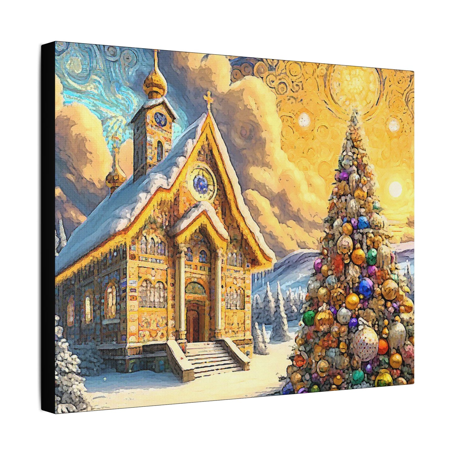 Christmas Magic- Art- Gallery Wrapped- Satin Stretched Canvas Gallery Wraps - No Frame Needed