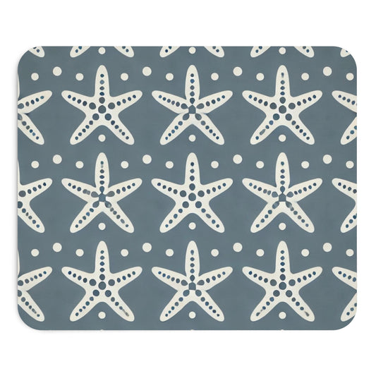 Modern White Starfishes Mousepad
