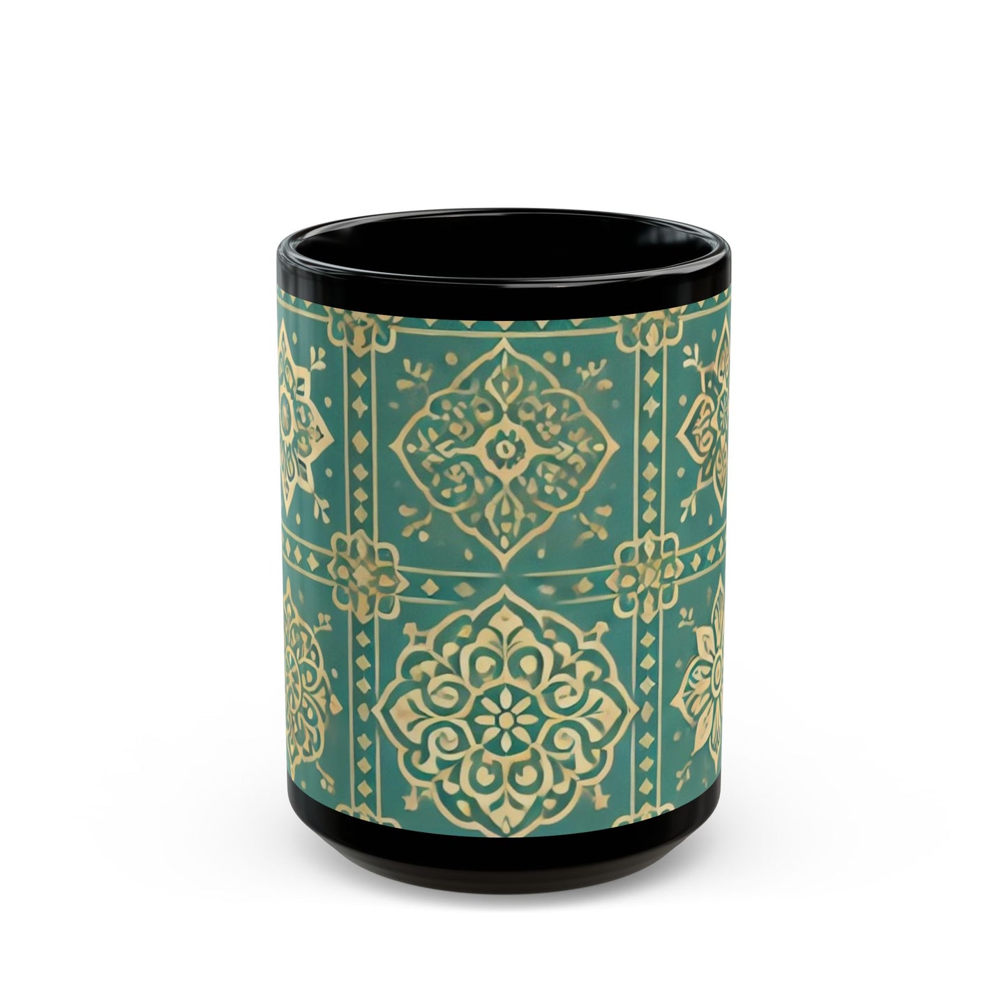 Gold Jewels - 11 oz or 15 oz Ceramic Black Mugs