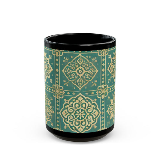 Gold Jewels - 11 oz or 15 oz Ceramic Black Mugs