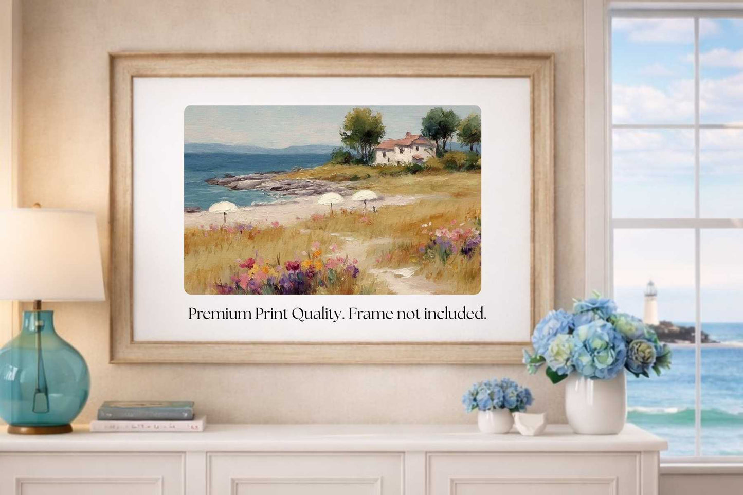 Private Paradise| Tropical Print| Coastal Beach| Giclee on Canvas, Wood, Metal, Fine Art Paper