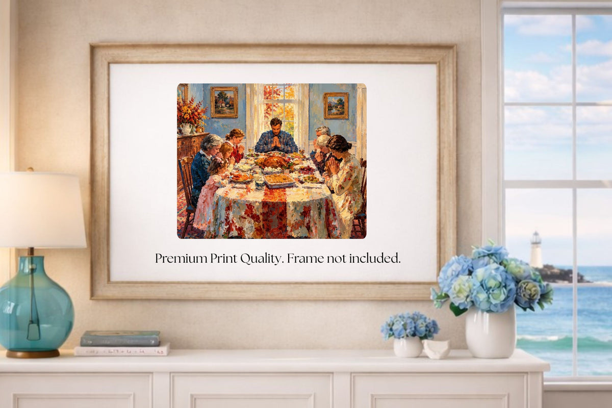 Happy Thanksgiving Give Thanks| Celebrate The Holiday- Giclee Paper- Wood- Metal- Canvas