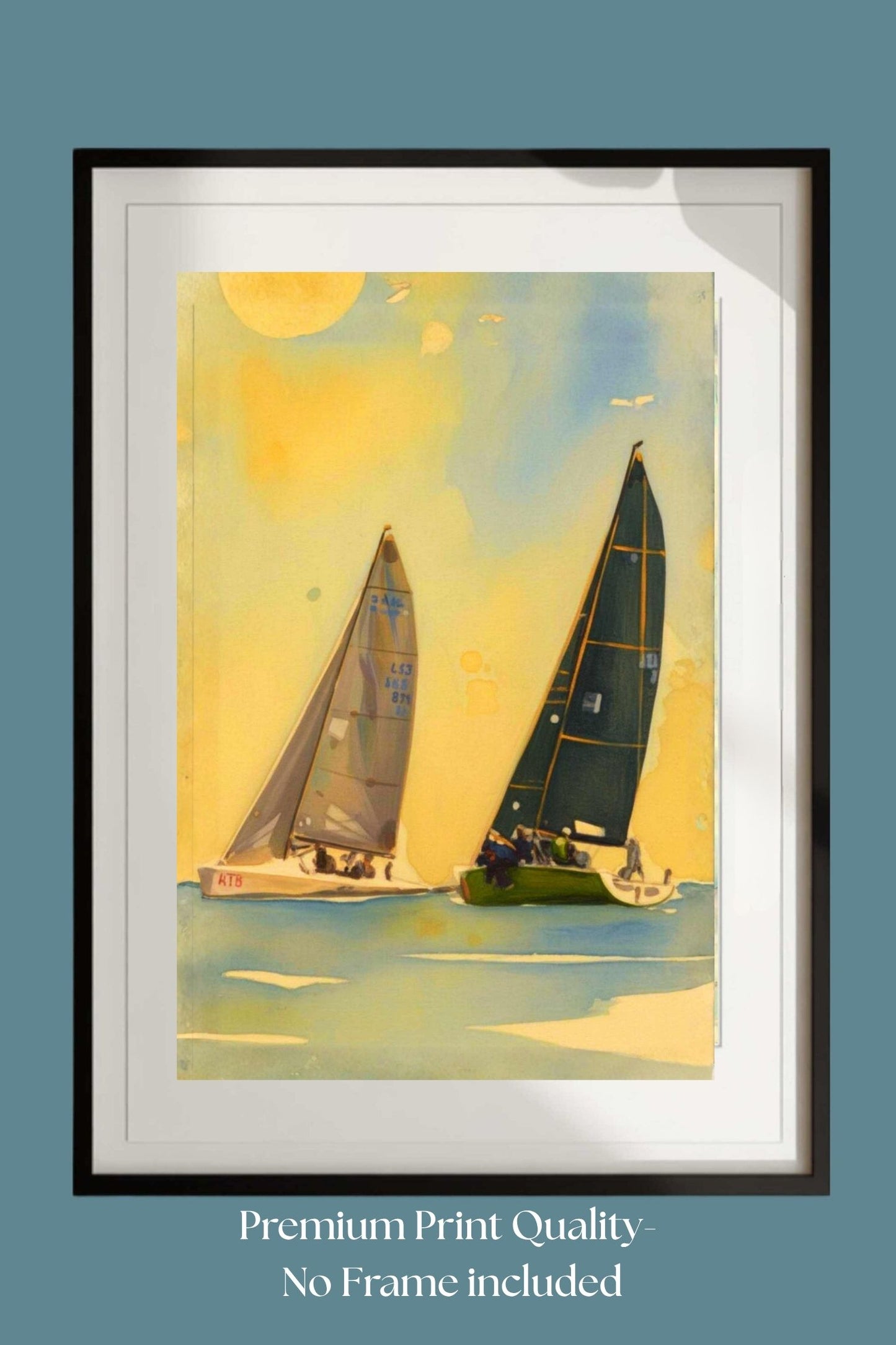 Sailing Days| Water Sports Art| Art Giclee Paper- Wood- Metal- Canvas