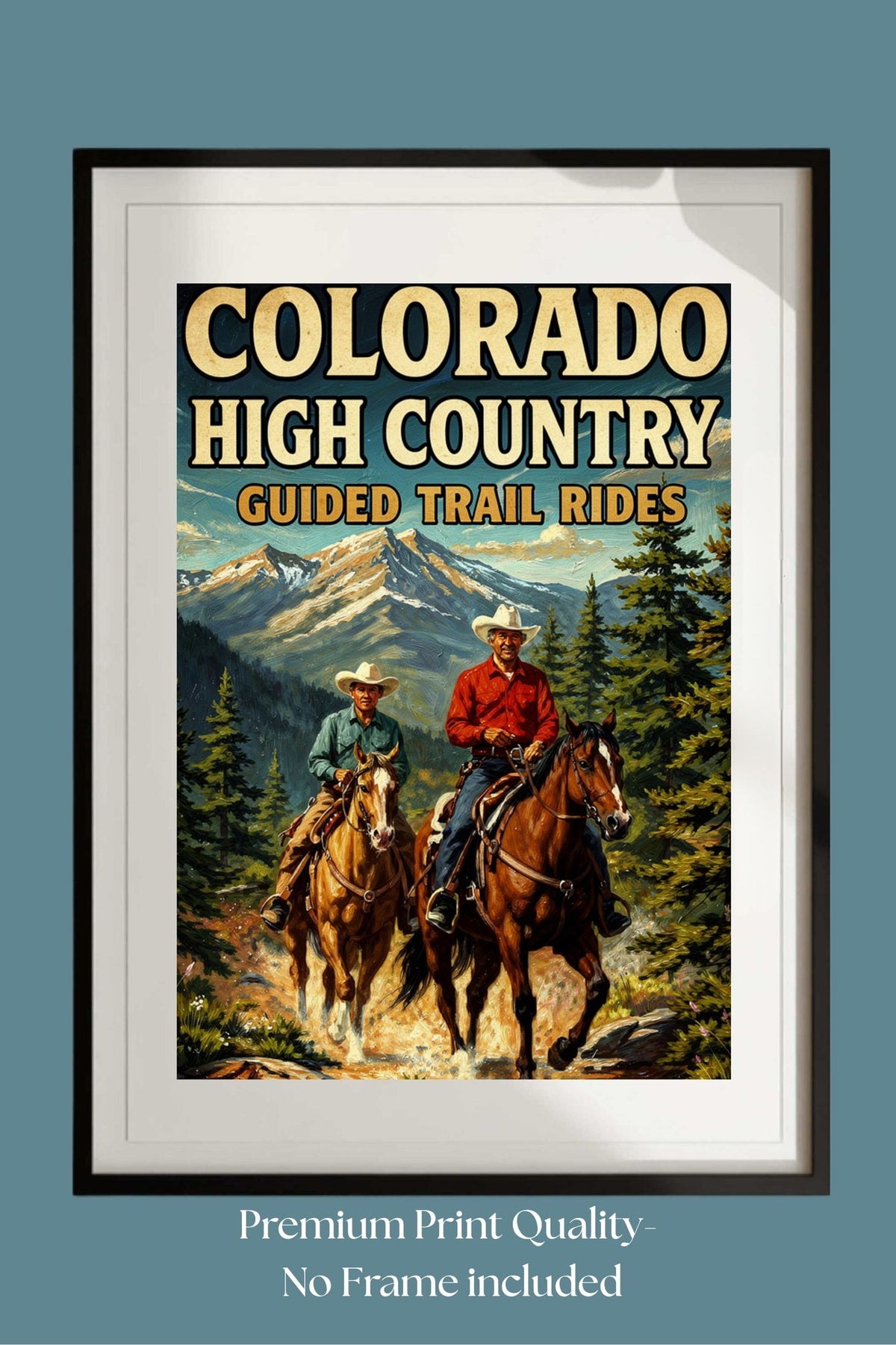 Colorado High Country| Animal-Horse Riding- Art Giclee Paper- Wood- Metal- Canvas