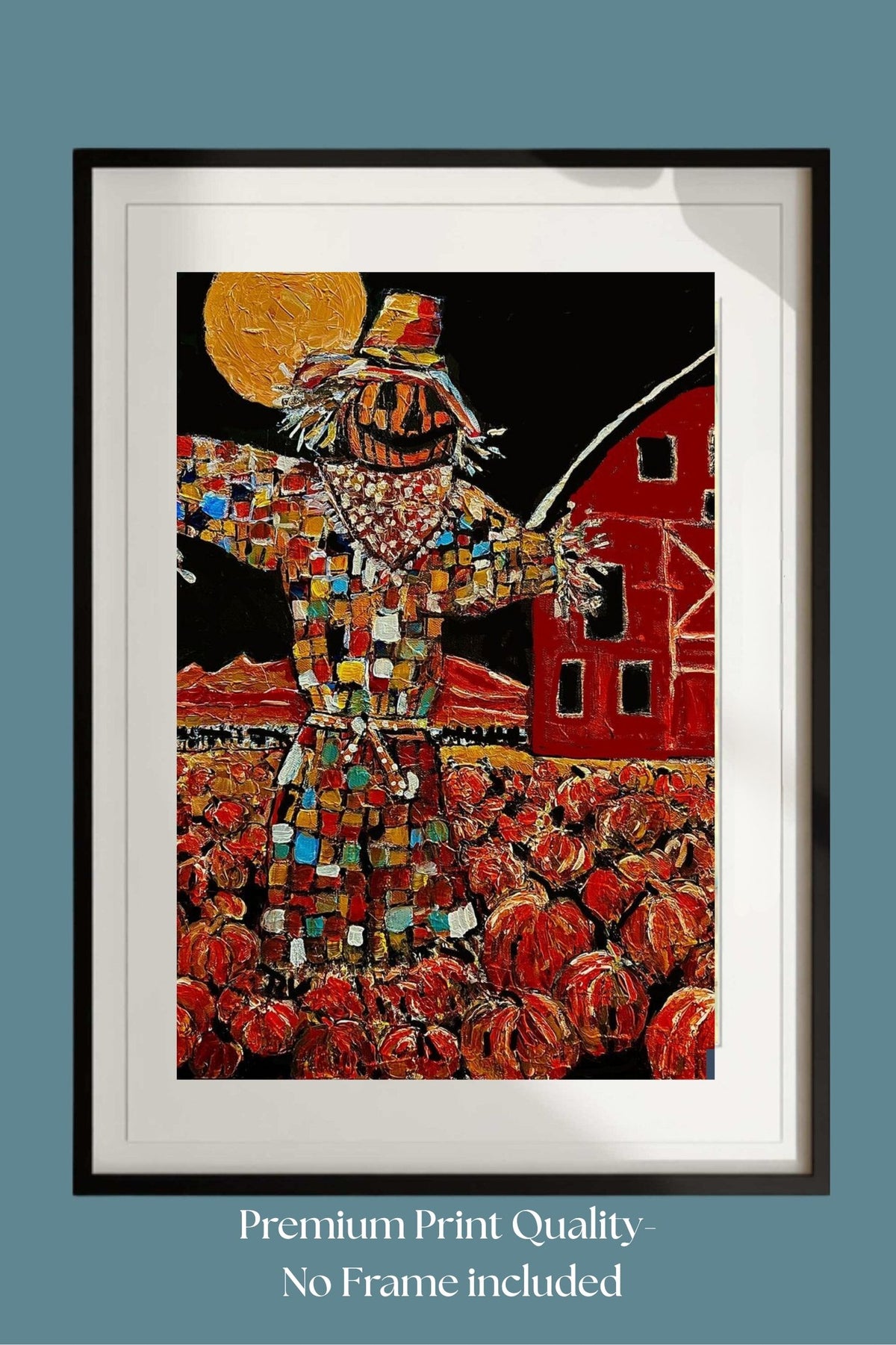 Scary Scarecrow- Farm| Autumn Art| Halloween Pumpkins| Giclee Paper- Wood- Metal- Canvas