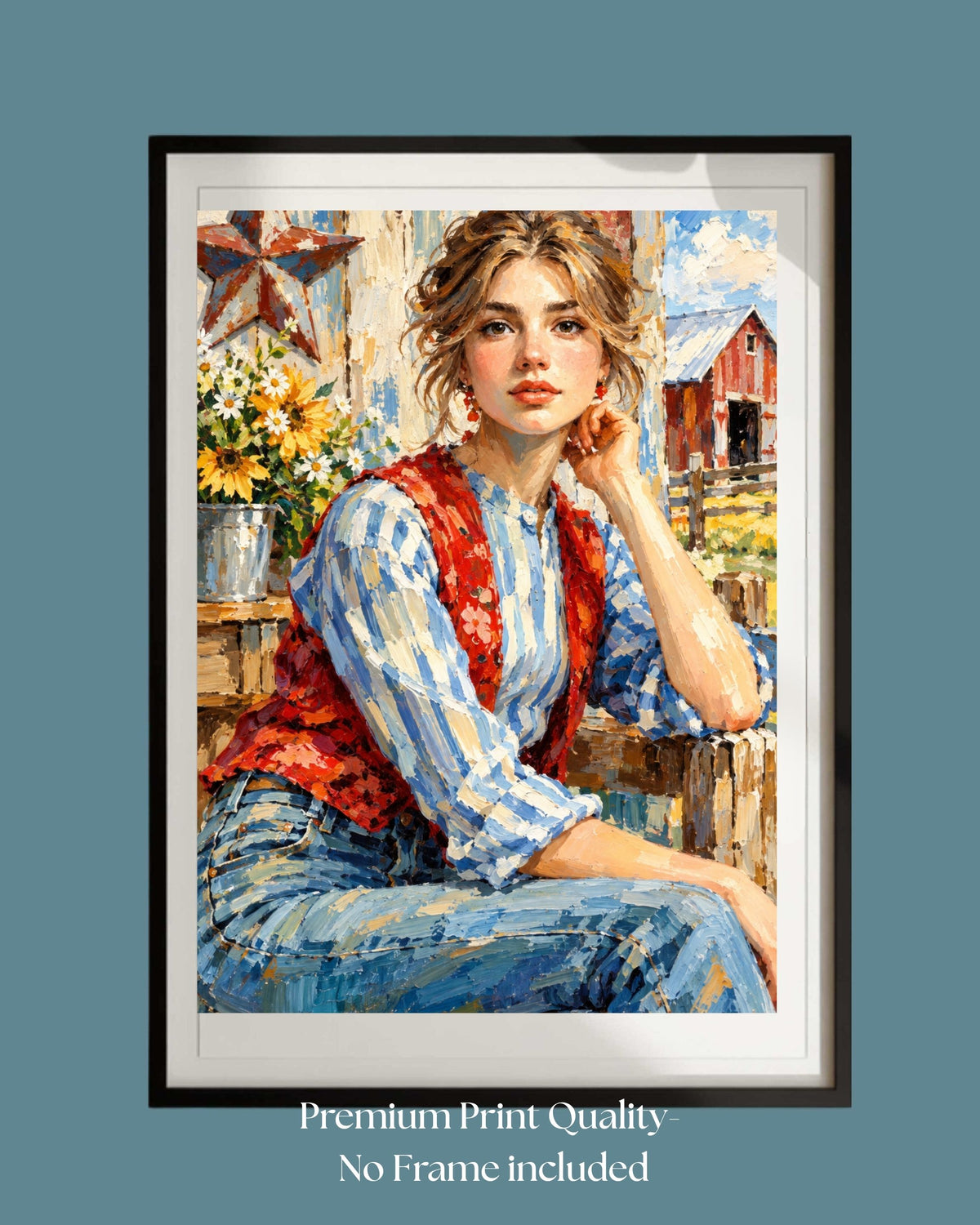 Farm Girl| |Modern Farm Art Prints, Canvas, Wood, or Metal Art