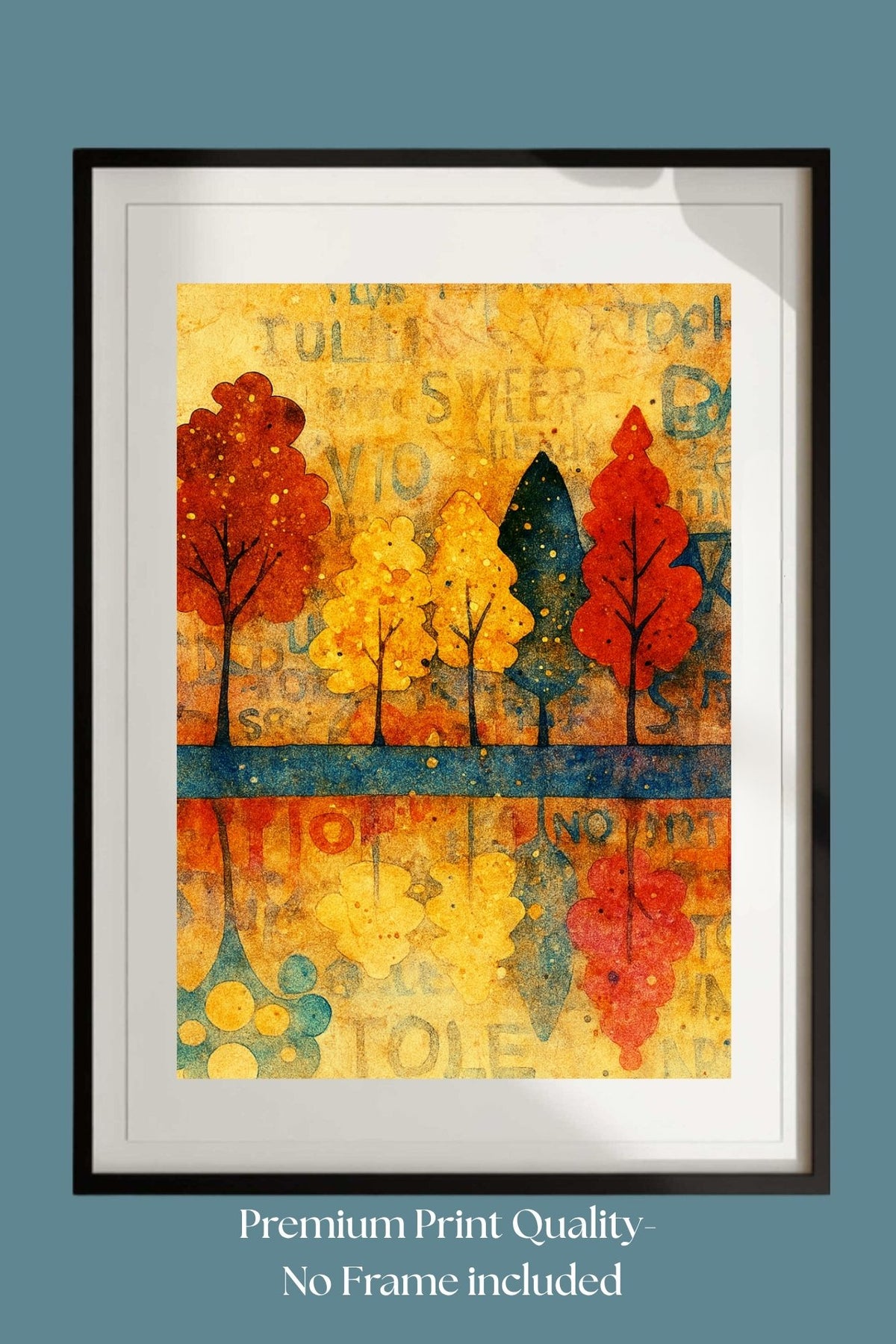 Autumn Rhythm | Mid Century Modern Fall Trees | Abstract Autumn Art | Giclée Paper • Wood • Metal • Canvas