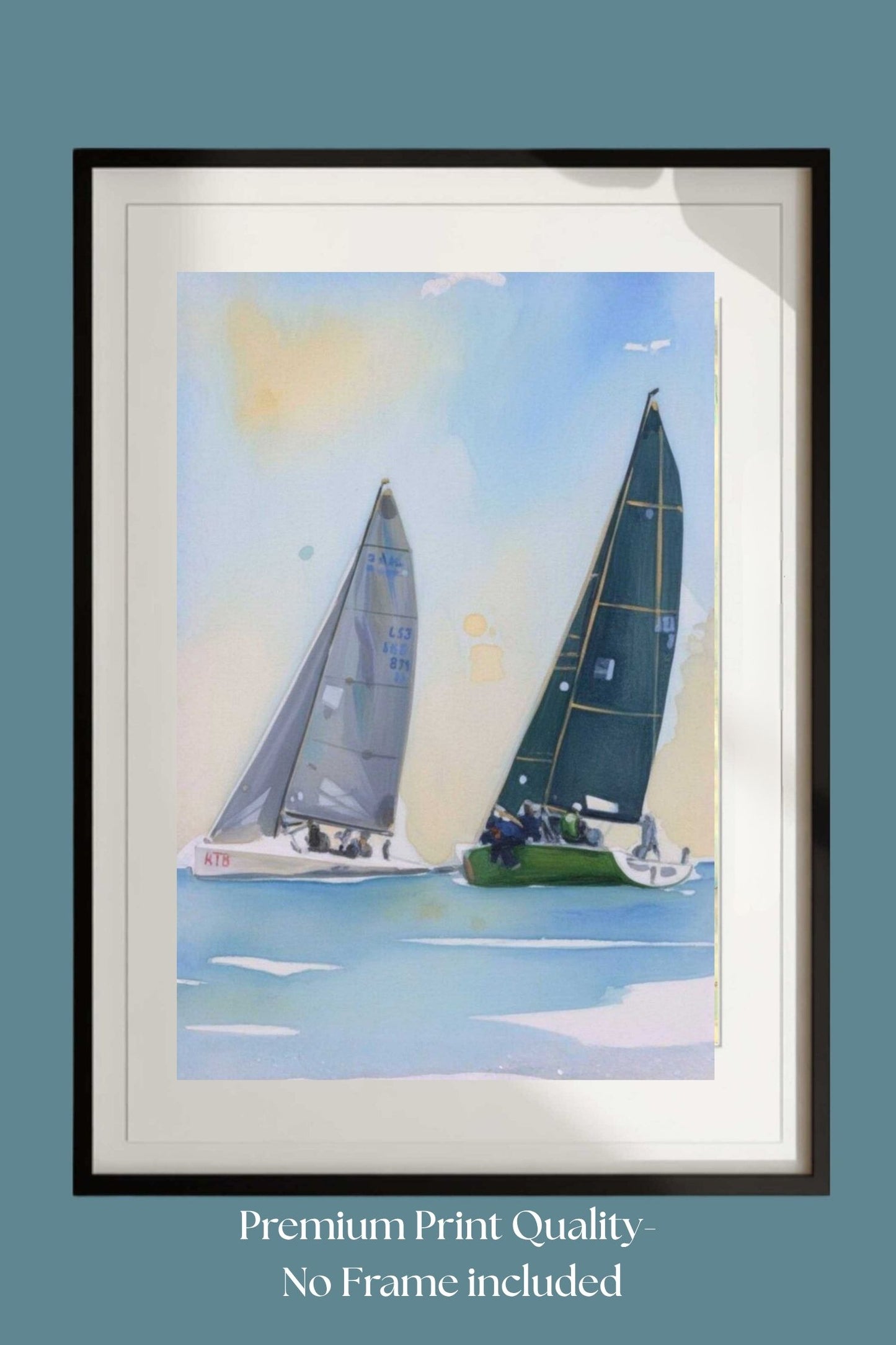 Summer Days Sailing Boats | Water Sports Art| Giclee Paper- Wood- Metal- Canvas