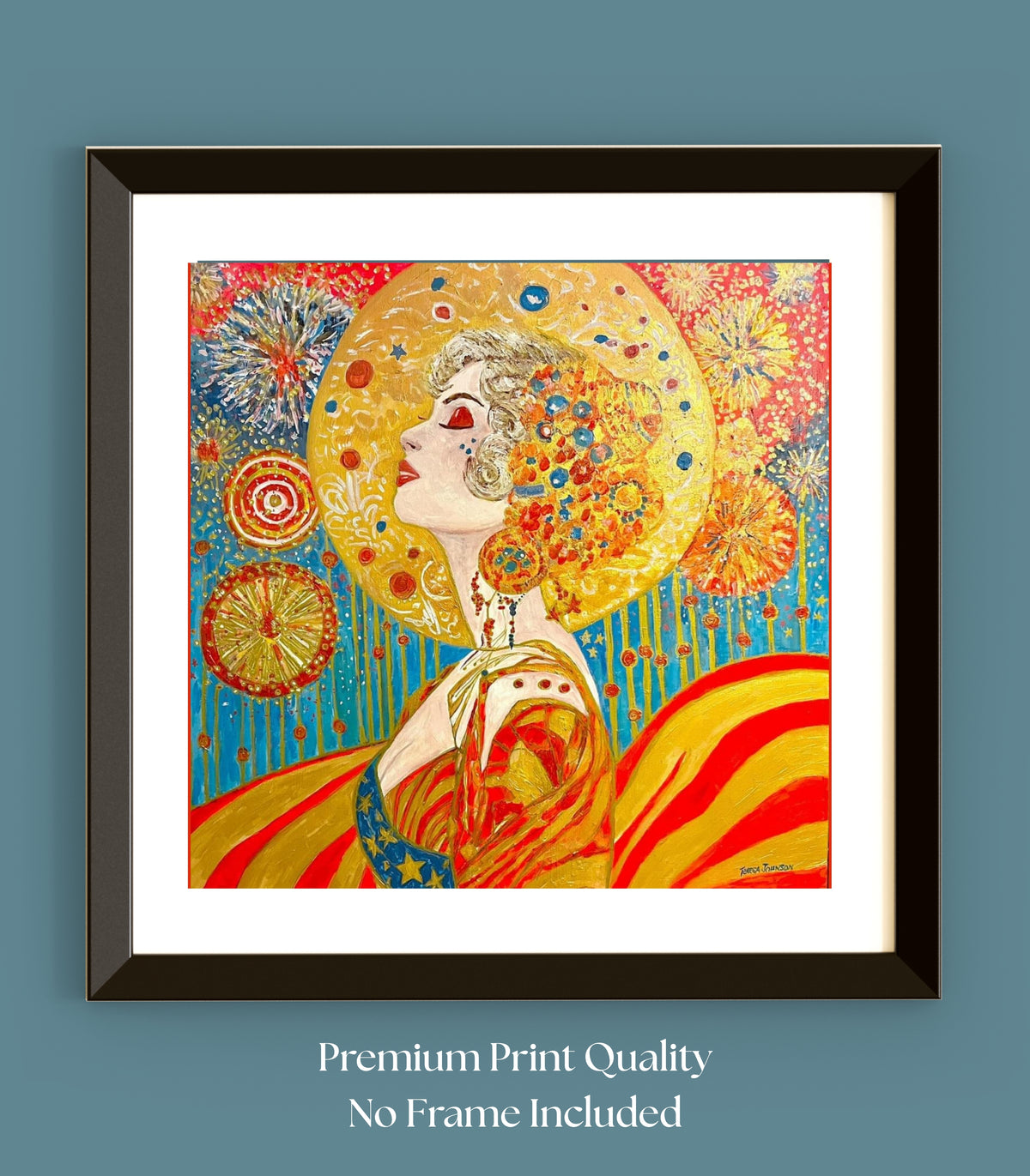 Miss Liberty | Original Teresa Johnson Patriotic Art Print | Lady Liberty Americana Wall Art | Giclée Paper • Wood • Metal • Canvas