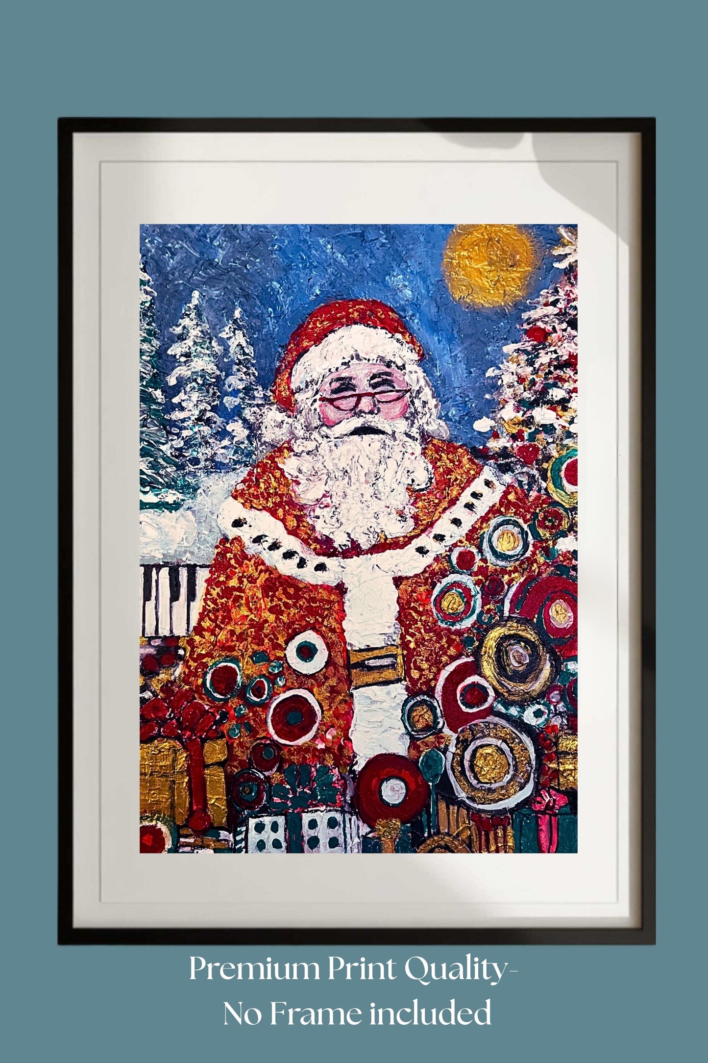 Santa's Magic | Vintage Style Christmas| Giclee Paper- Wood- Metal- Canvas