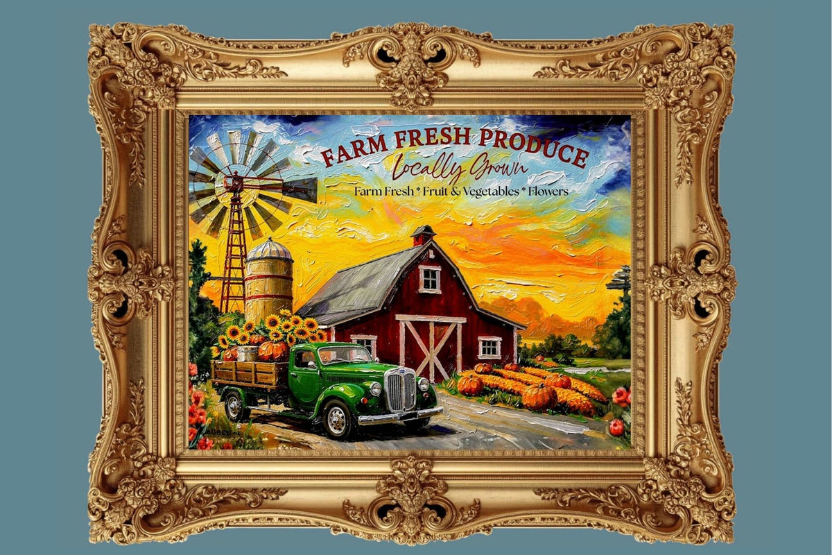 Fresh Grown Produce| Art Prints and Canvases. Giclee Paper- Wood-Metal- Canvas