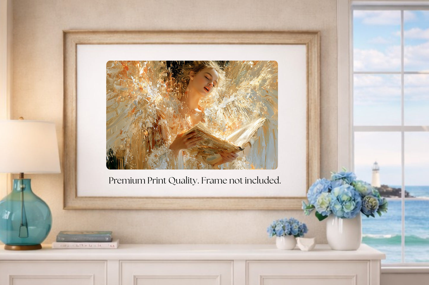 Song Of Heaven | Singing Angel Art | Christian Wall Decor | Angel Hymn Art | Inspirational Faith Art