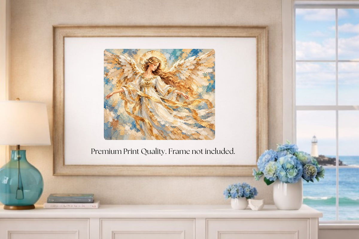 Heavens Golden Messenger | Angel Art | Prints Canvas Wood Or Metal Art