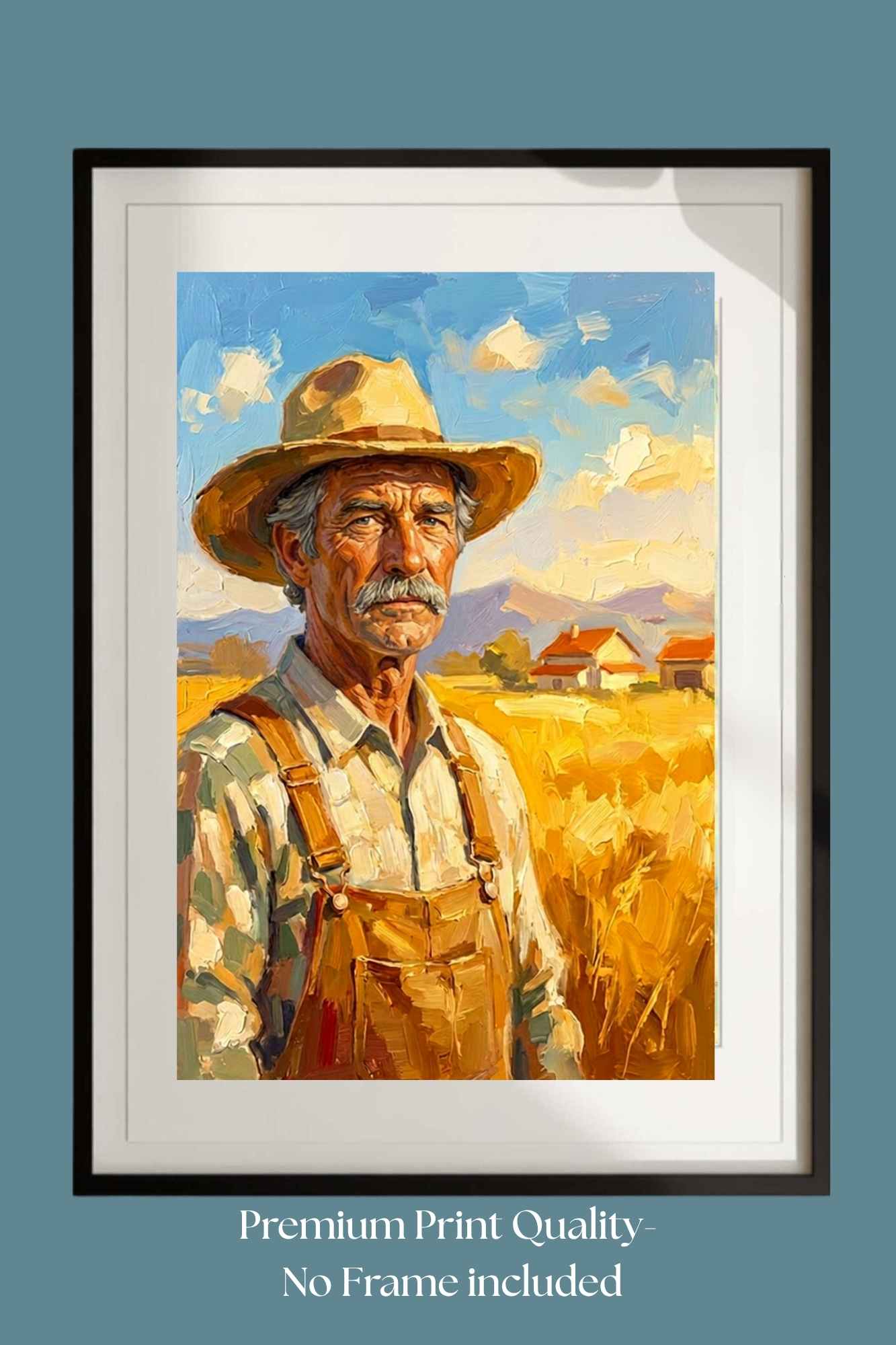American Farmer| Farm Harvest Art| Giclee Paper- Wood- Metal- Canvas