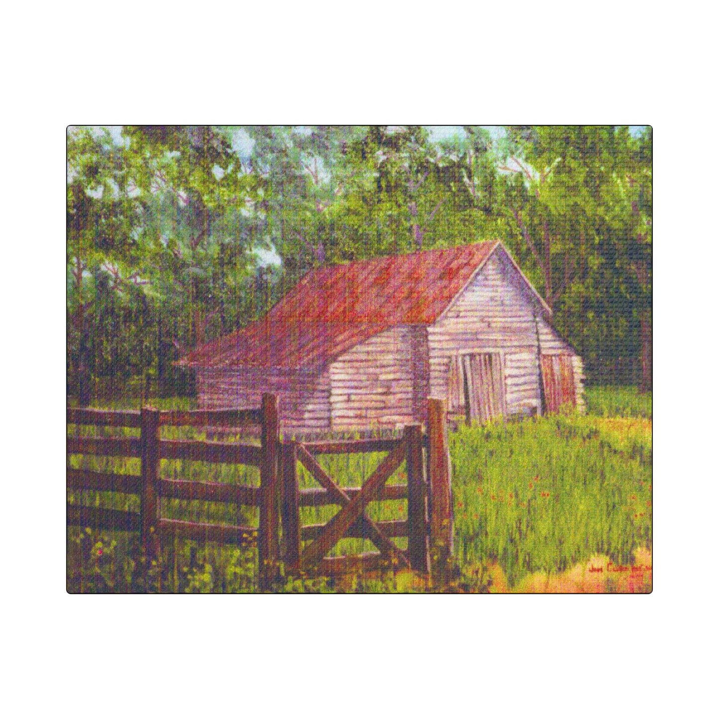 Dawsonville Barn- Art- Gallery Wrapped- Satin Stretched Canvas Gallery Wraps - No Frame Needed