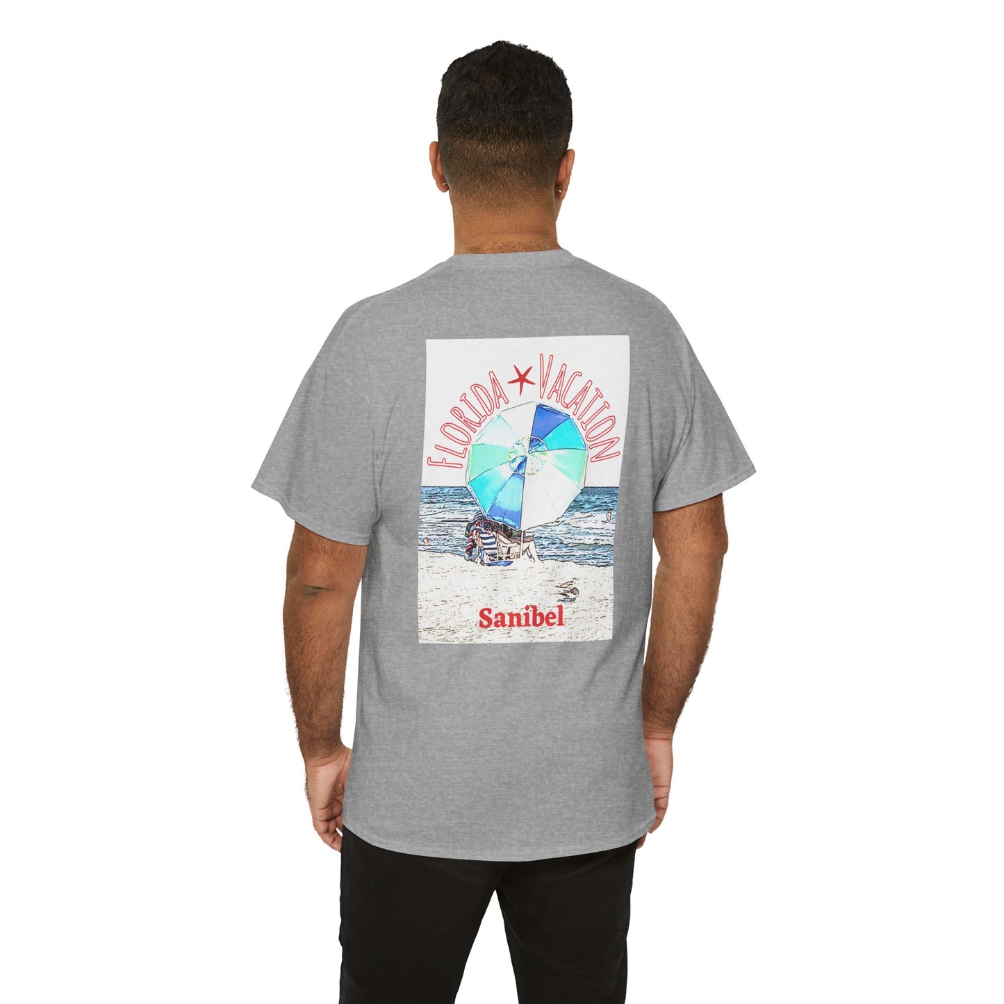 Florida Vacation Sanibel - Amazing Unisex Heavy Cotton Short Sleeve Tee Shirts!