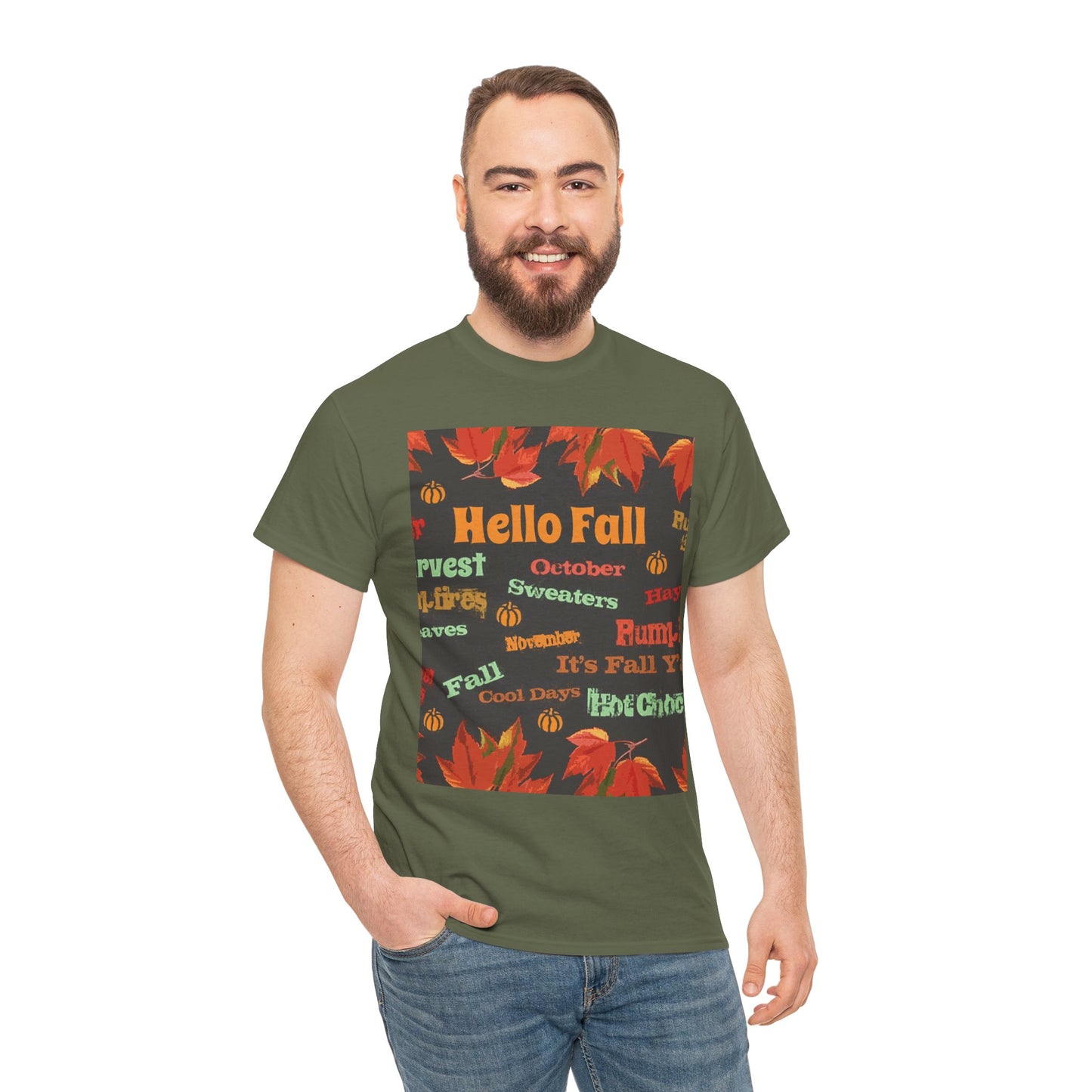 Hello Fall -Amazing Unisex Heavy Cotton Short Sleeve Tee Shirts!