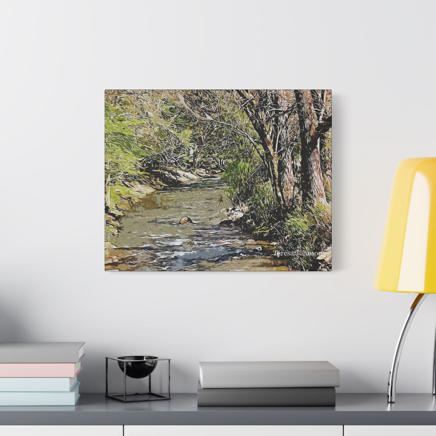 Georgia Creek- Art- Gallery Wrapped- Satin Stretched Canvas Gallery Wraps - No Frame Needed