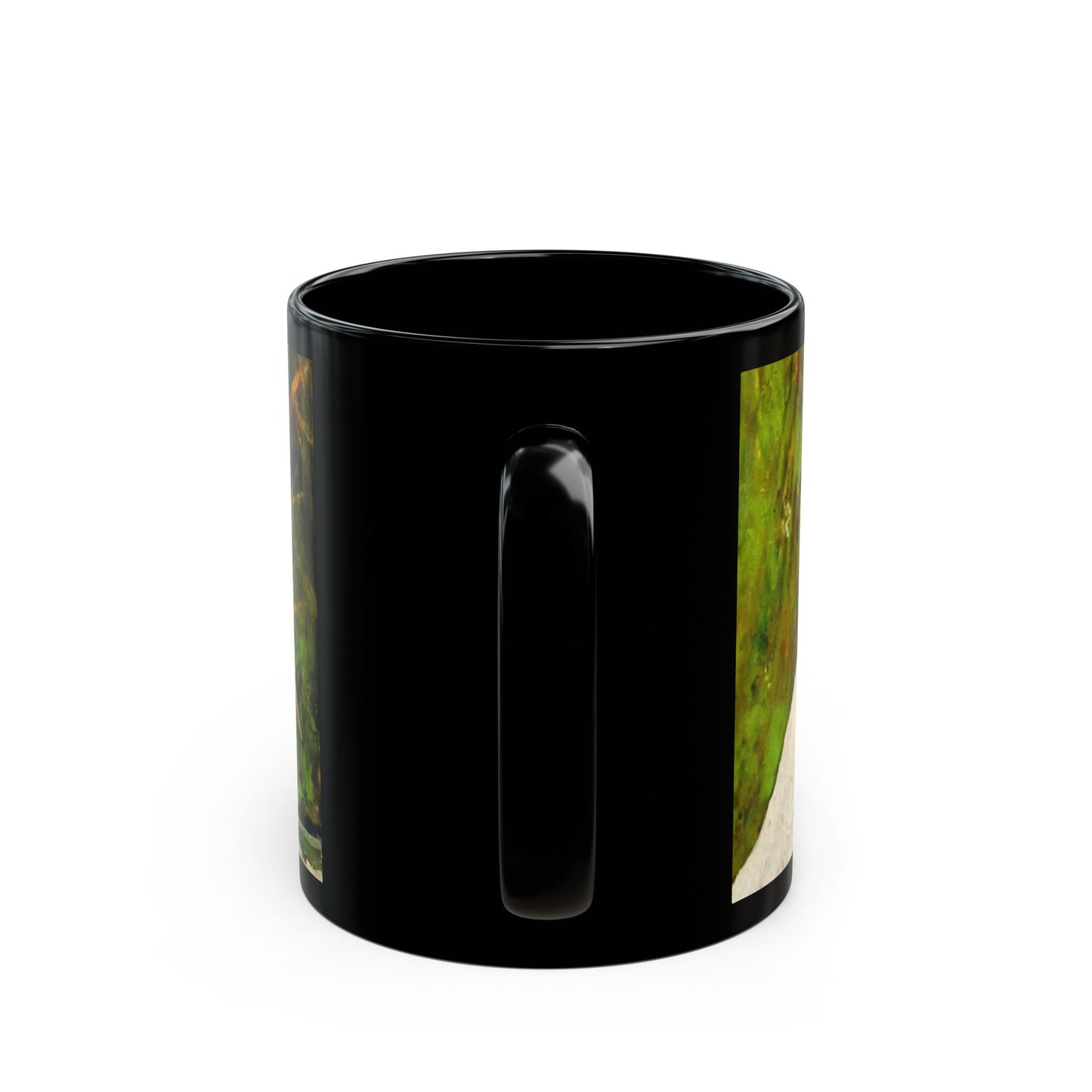 White Egret- 11 oz or 15 oz Ceramic Black Mugs