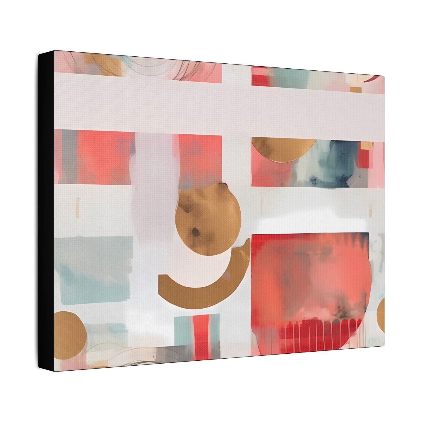 Abstract Shape- Art- Gallery Wrapped- Satin Stretched Canvas Gallery Wraps - No Frame Needed