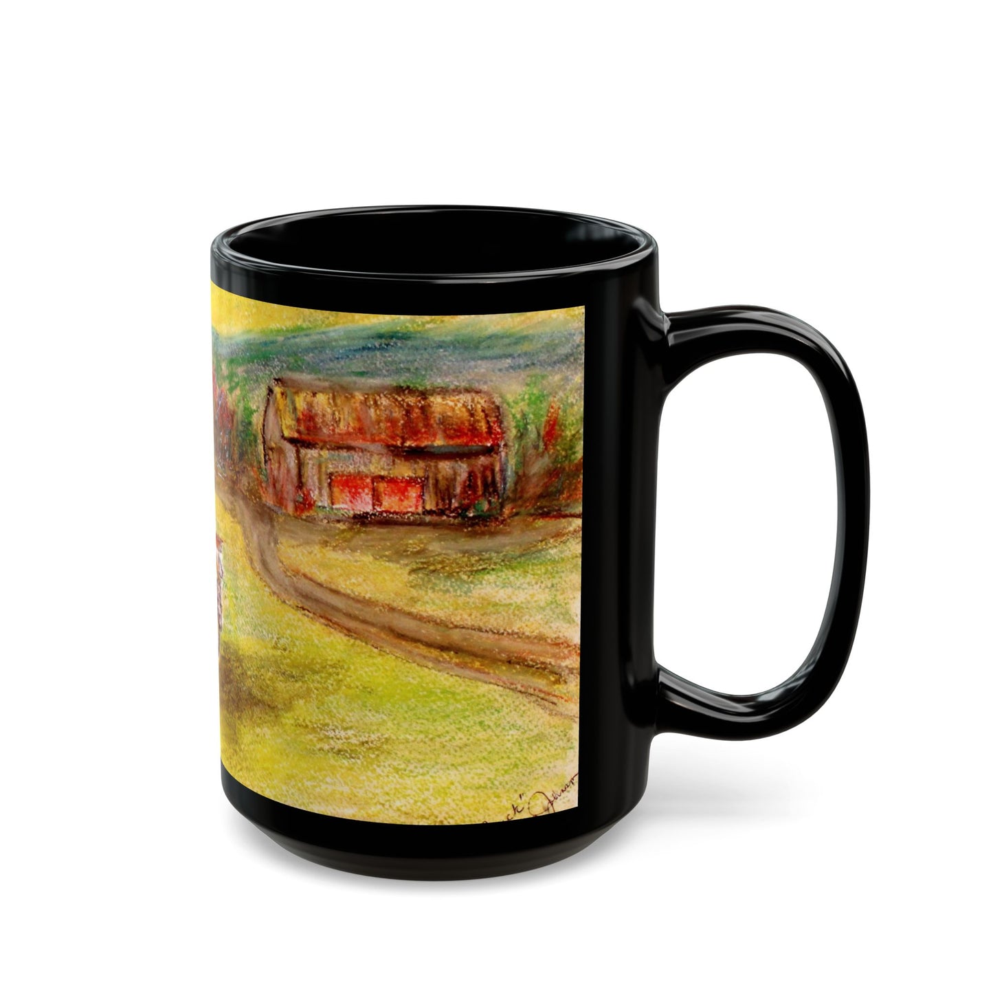 Rusty Truck- 11 oz or 15 oz Ceramic Black Mugs