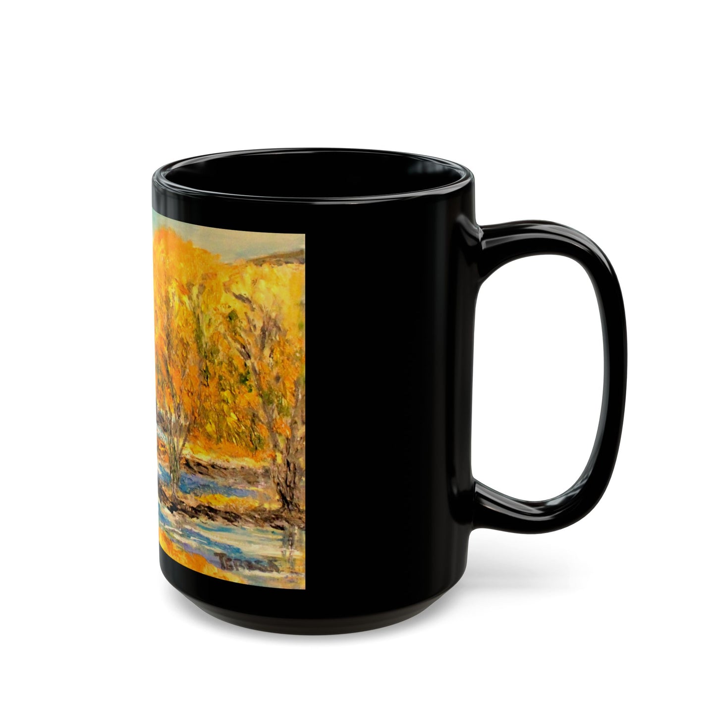 Colorado Morning- 11 oz or 15 oz Ceramic Black Mugs