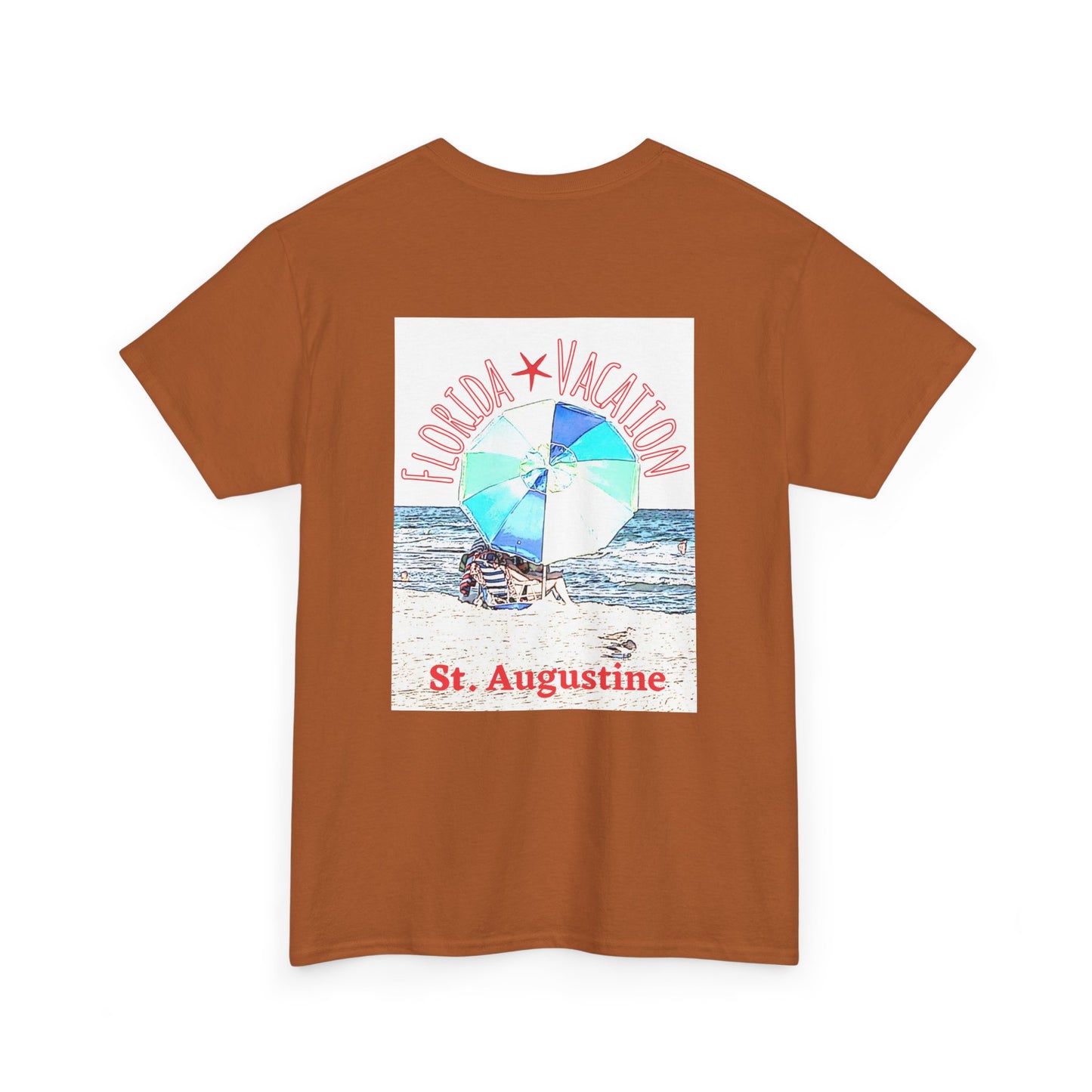 Florida Vacation St. Augustine- Amazing Unisex Heavy Cotton Short Sleeve Tee Shirts!