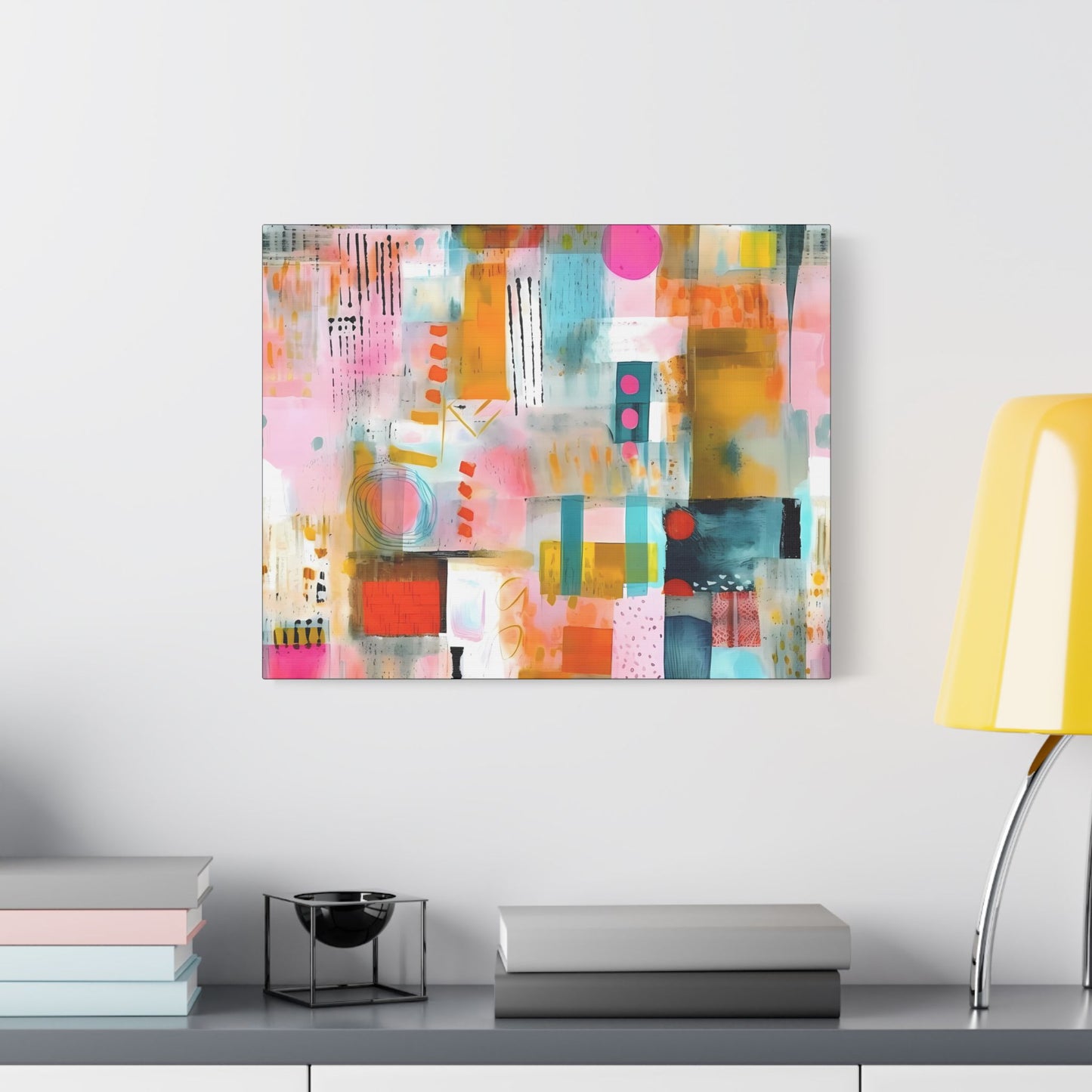 Abstract Daybreak- Art- Gallery Wrapped- Satin Stretched Canvas Gallery Wraps - No Frame Needed