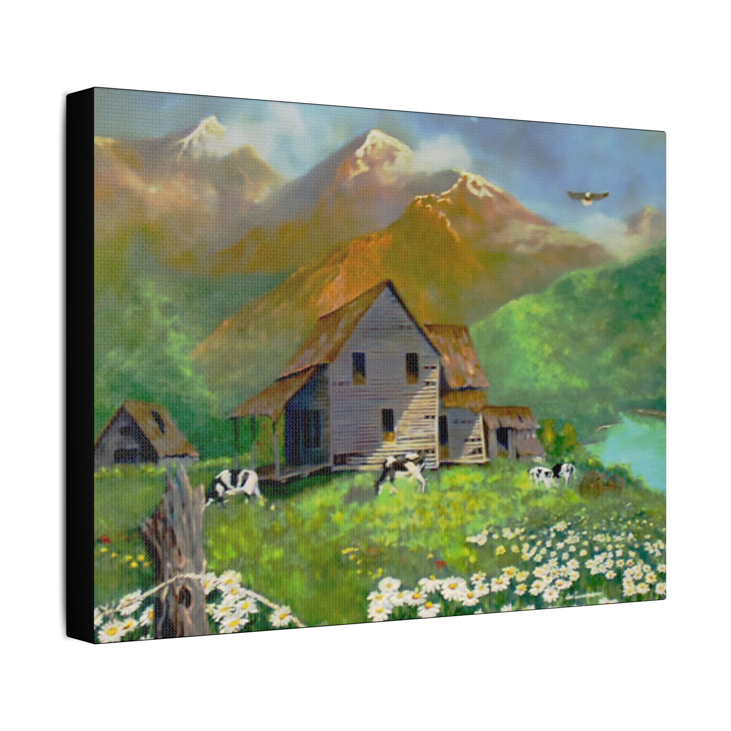 The Cows- Art- Gallery Wrapped- Satin Stretched Canvas Gallery Wraps - No Frame Needed