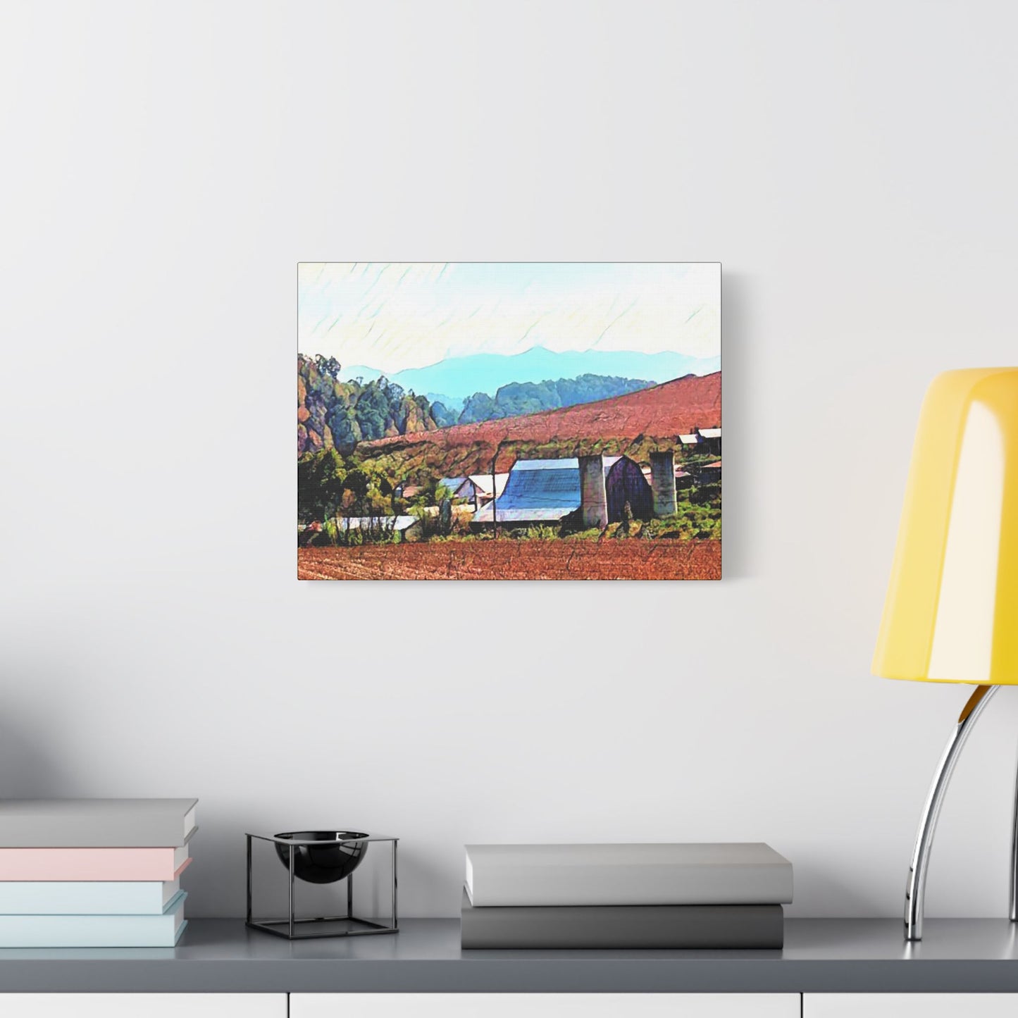 Ashville Mountain Farm - Art- Gallery Wrapped- Satin Stretched Canvas Gallery Wraps - No Frame Needed