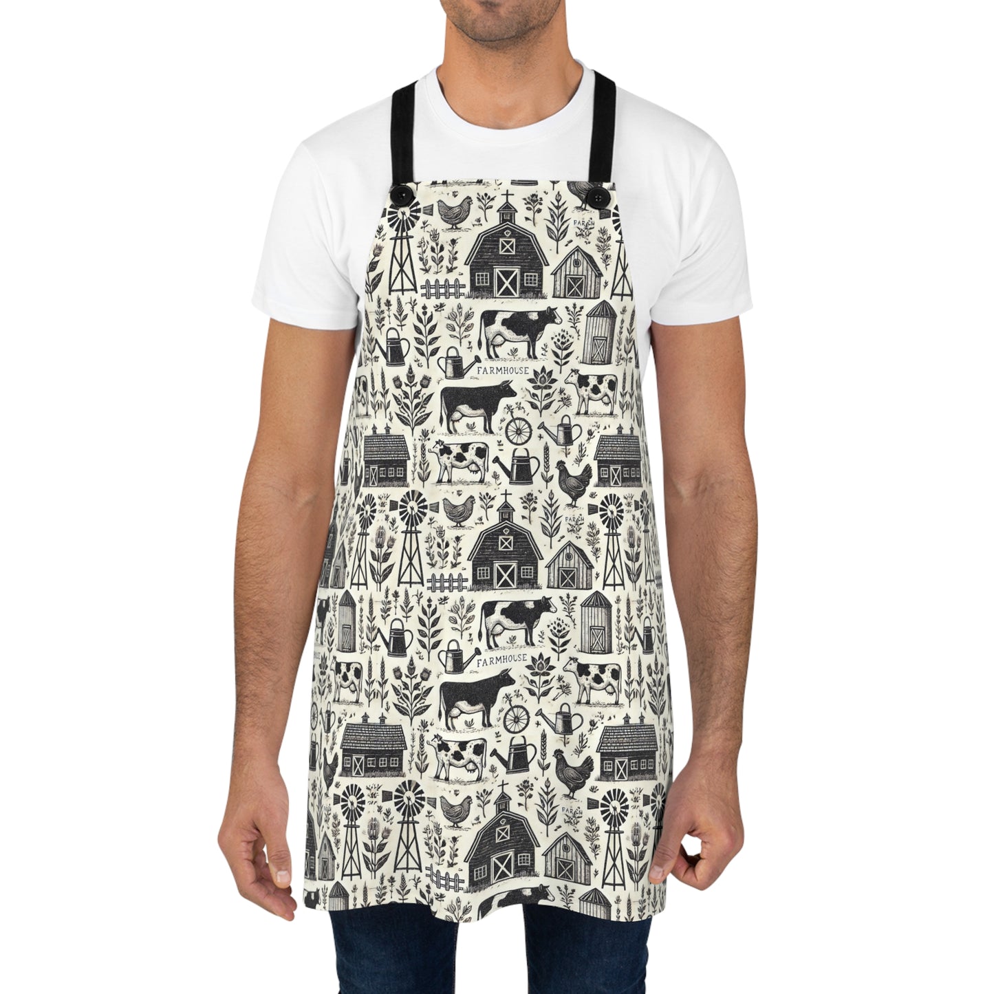 Black and White Apron