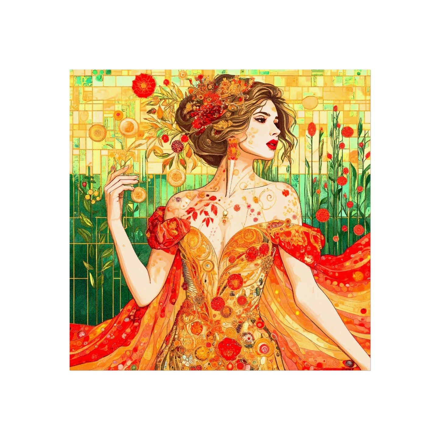 Autumn Queen Art- Giclée Technique Fine Art Posters- No Frame