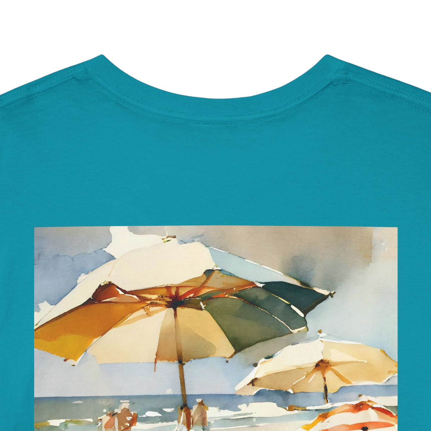 At the Beach   Amazing Unisex Heavy Cotton Short Sleeve Tee Shirts!