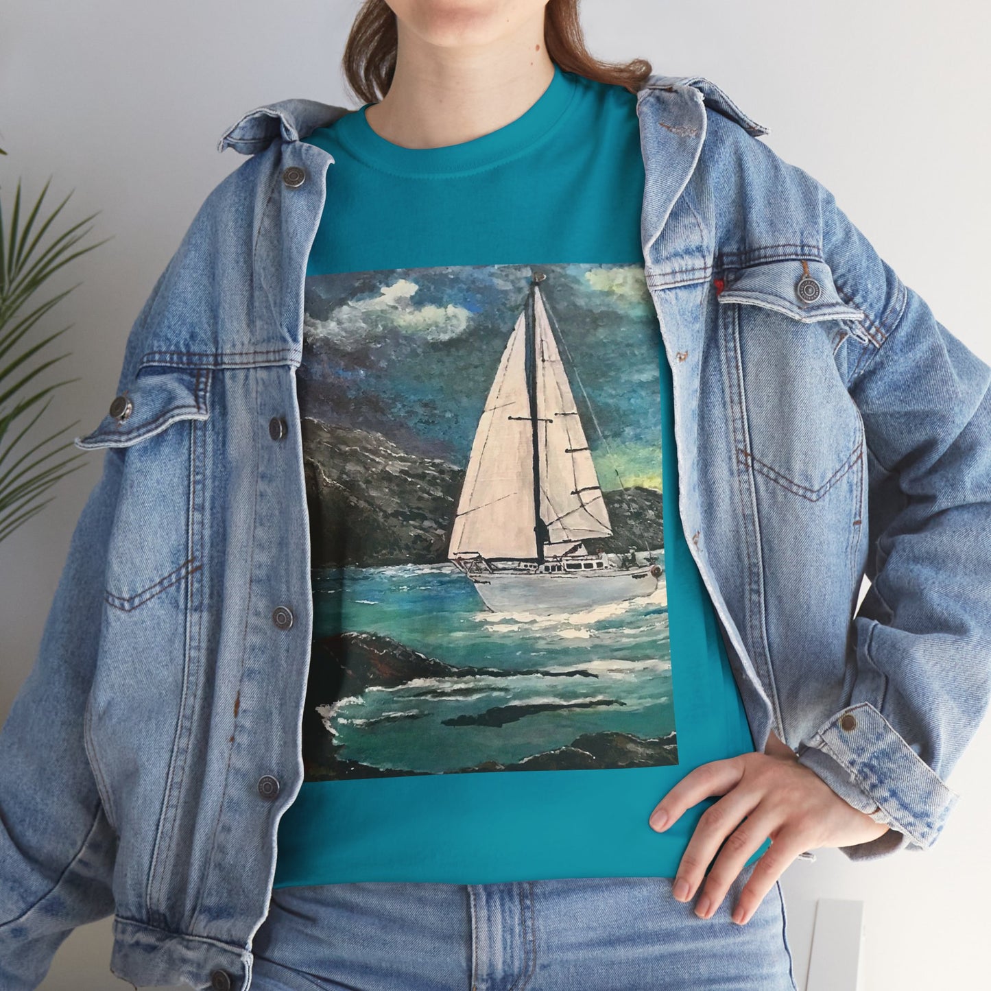 Tropical Sailing - Amazing Unisex Heavy Cotton Short Sleeve Tee Shirts!