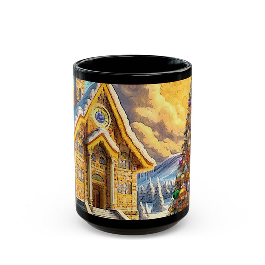 Christmas Magic - 11 oz or 15 oz Ceramic Black Mugs