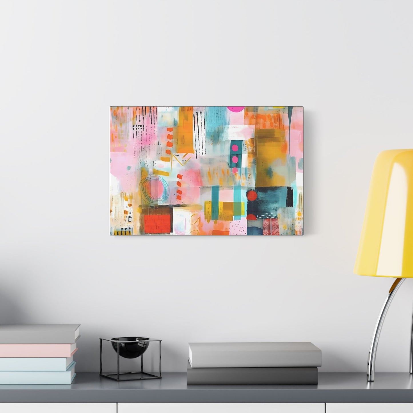 Abstract Daybreak- Art- Gallery Wrapped- Satin Stretched Canvas Gallery Wraps - No Frame Needed