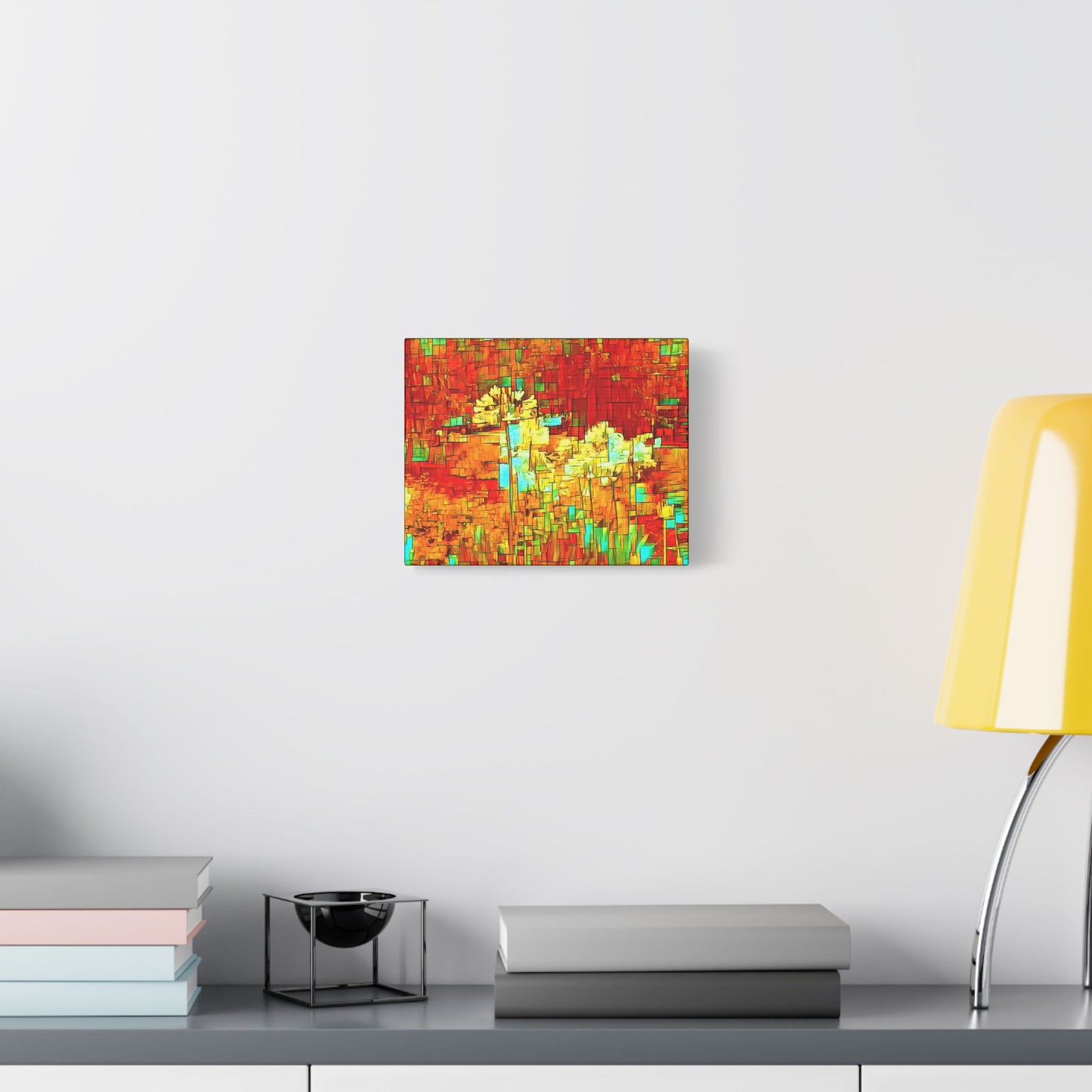 Red Garden Art- Gallery Wrapped- Satin Stretched Canvas Gallery Wraps - No Frame Needed