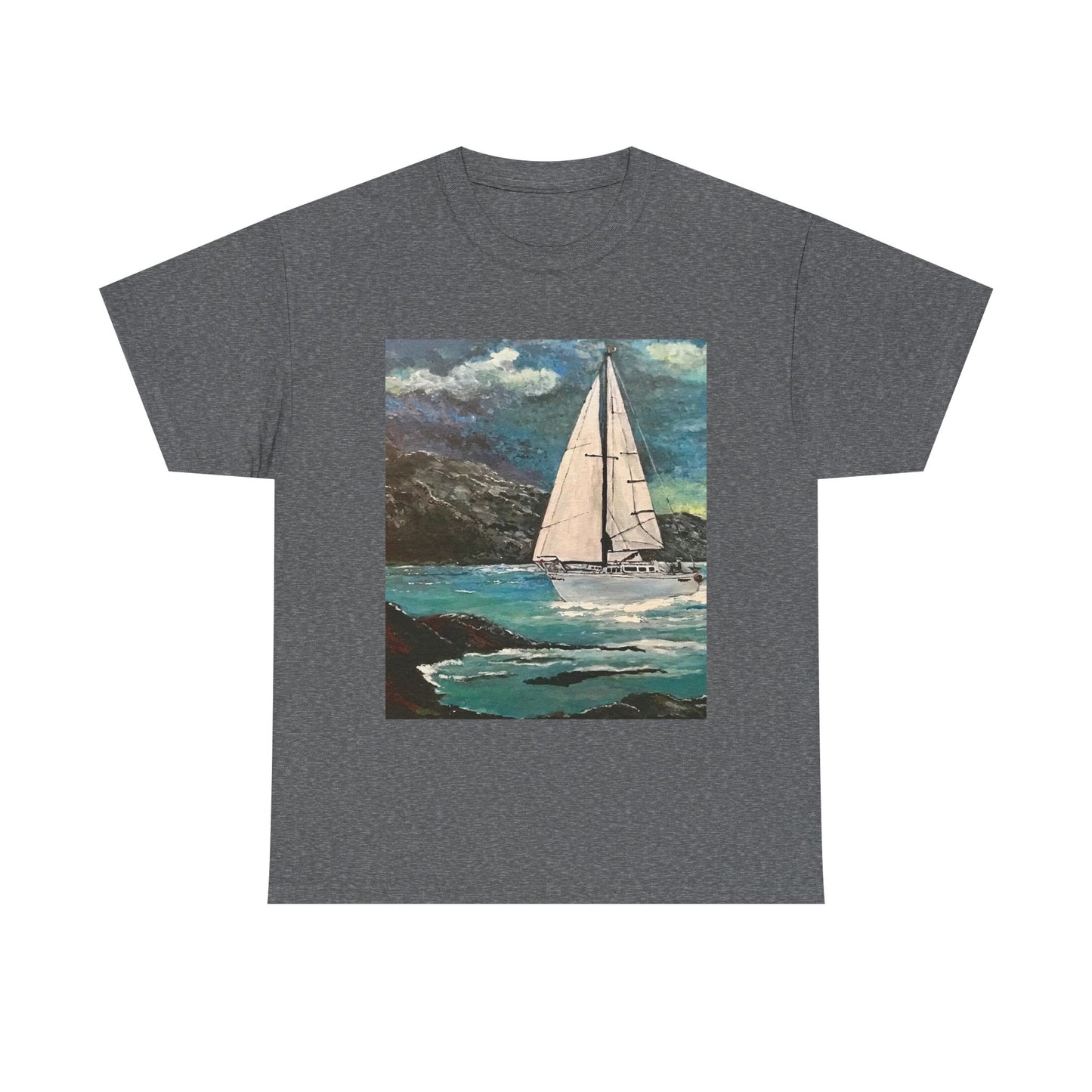 Tropical Sailing - Amazing Unisex Heavy Cotton Short Sleeve Tee Shirts!