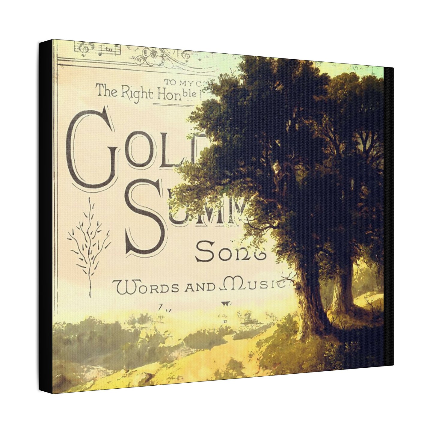 Golden Summer Art- Gallery Wrapped- Satin Stretched Canvas Gallery Wraps - No Frame Needed