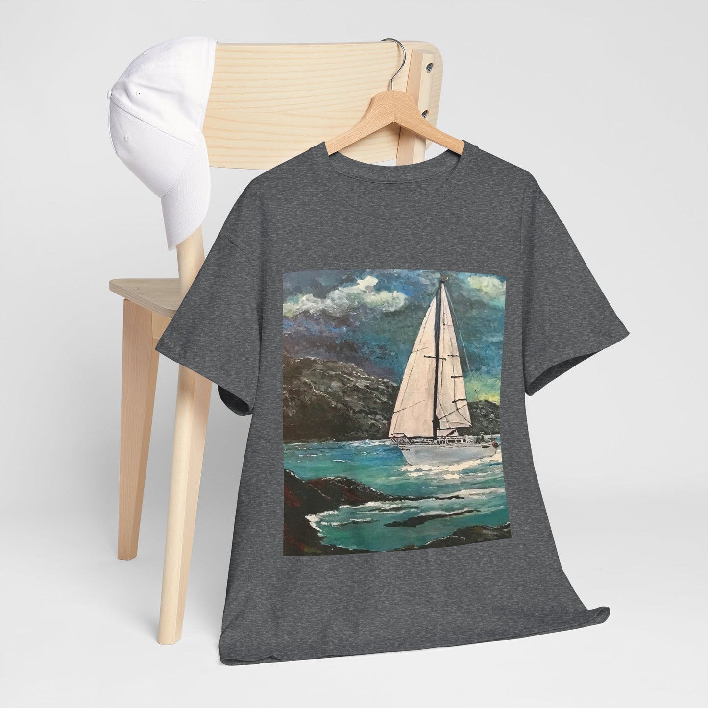 Tropical Sailing - Amazing Unisex Heavy Cotton Short Sleeve Tee Shirts!