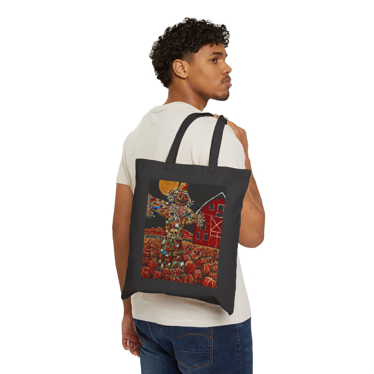 "Scary Scarecrow" Stylish Cotton Canvas Tote Bag