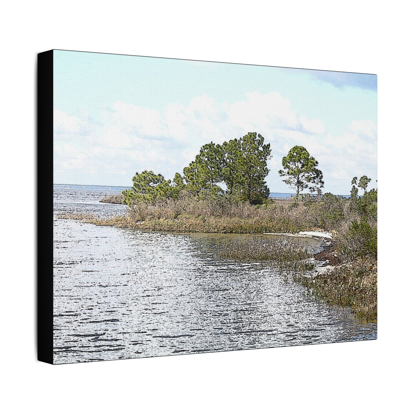 Going Coastal Florida Art- Gallery Wrapped- Satin Stretched Canvas Gallery Wraps - No Frame Needed