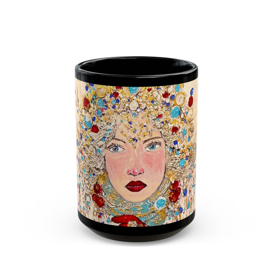 The Queen of Winter - 11 oz or 15 oz Ceramic Black Mugs