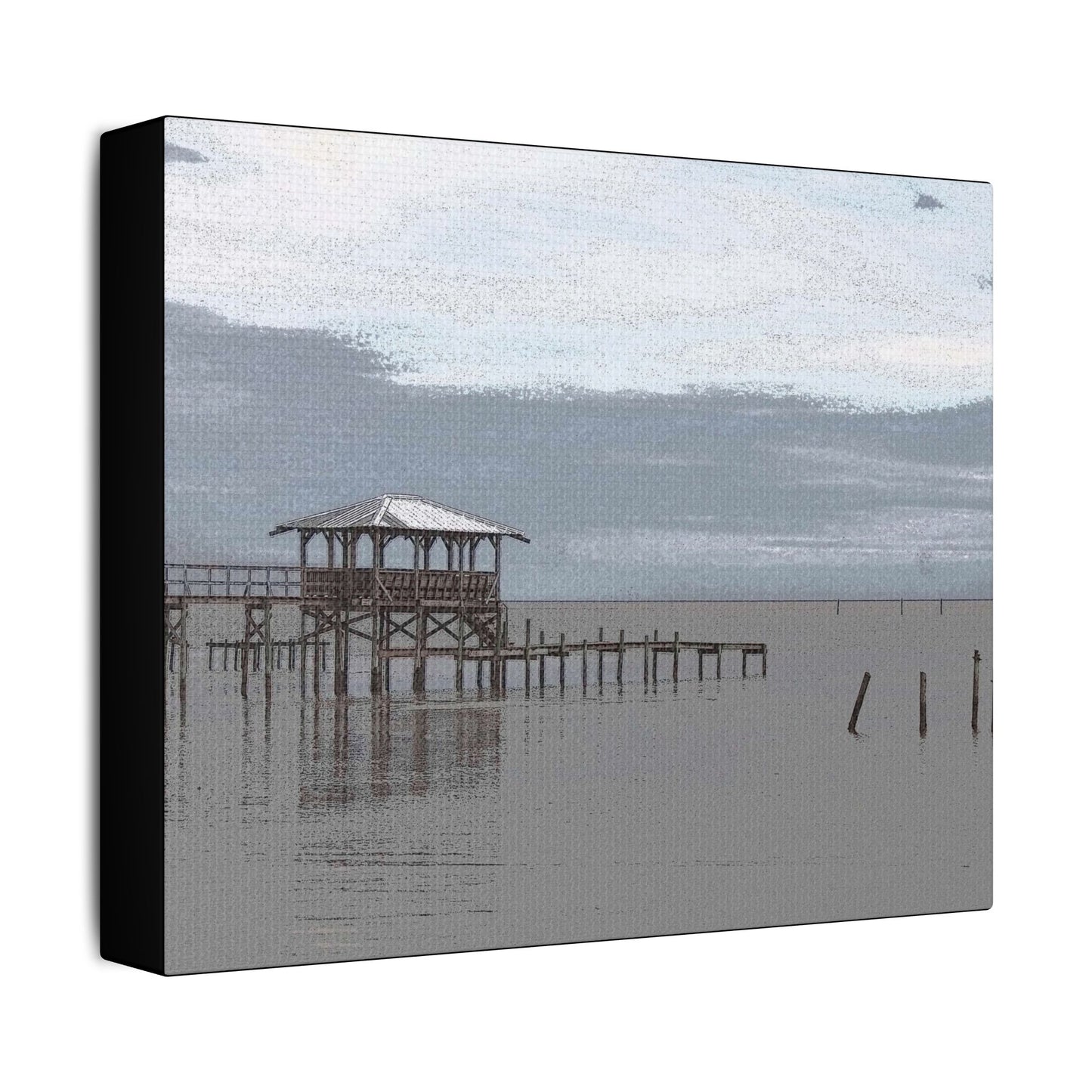 Peaceful Seas- Art- Gallery Wrapped- Satin Stretched Canvas Gallery Wraps - No Frame Needed