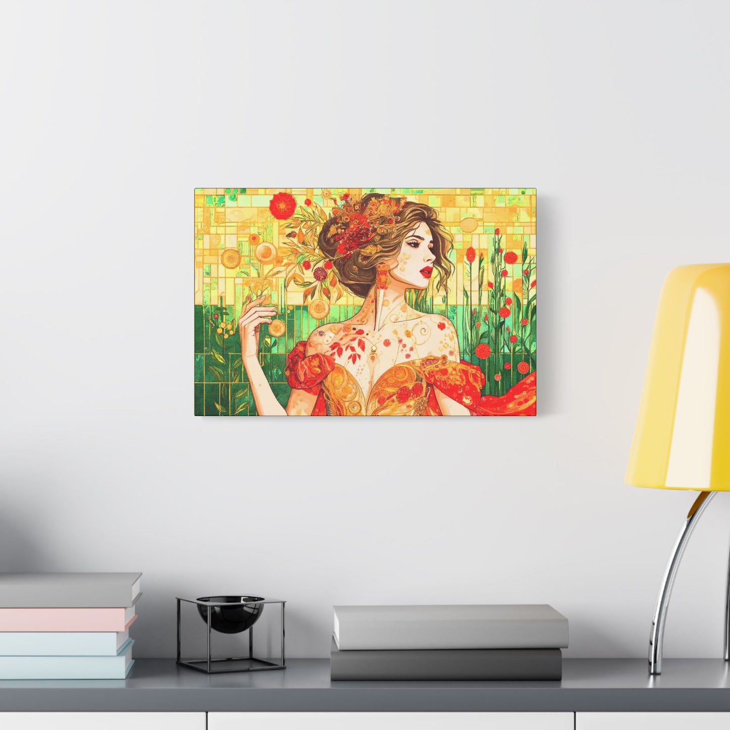 Autumn Queen  -Art- Gallery Wrapped- Satin Stretched Canvas Gallery Wraps - No Frame Needed