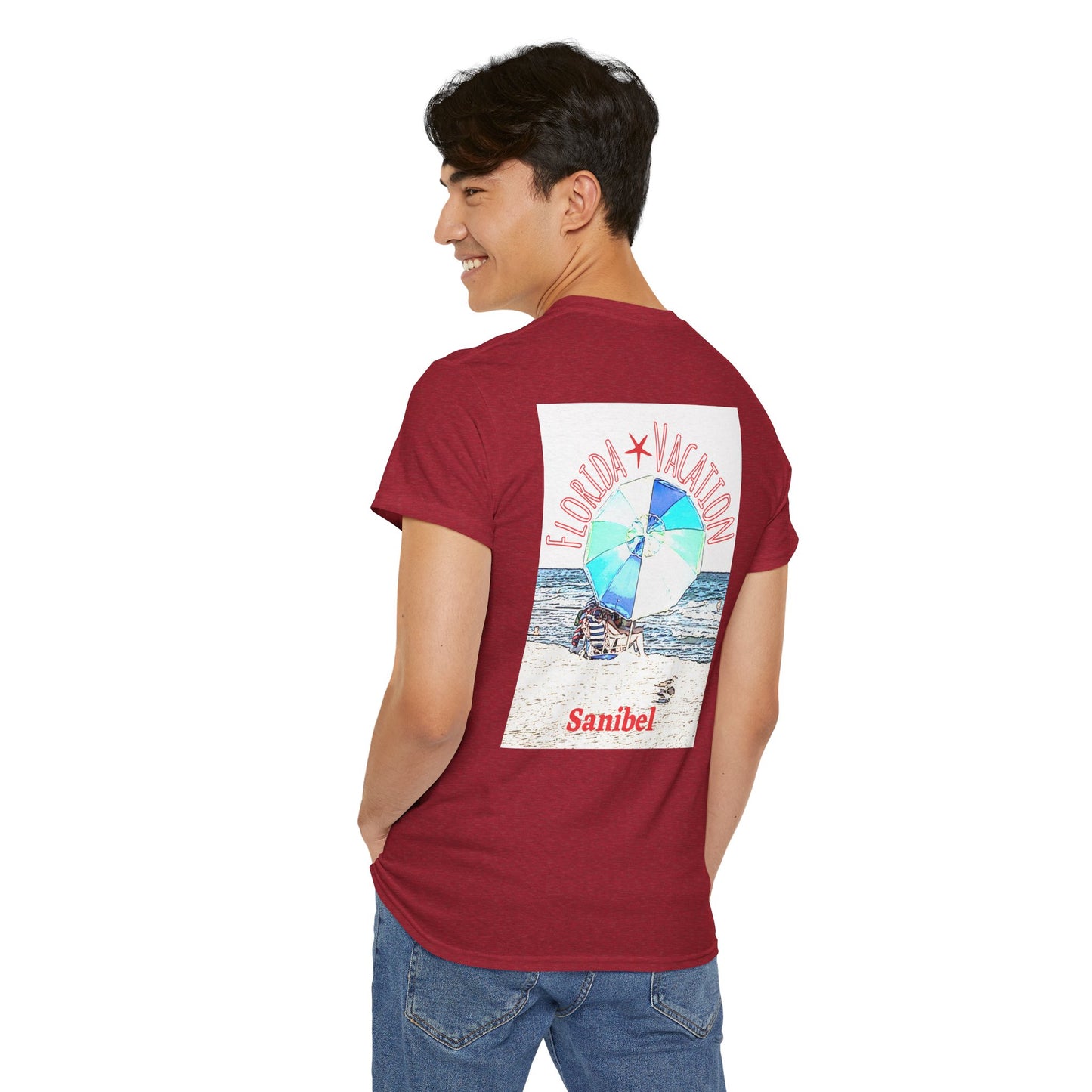 Florida Vacation Sanibel - Amazing Unisex Heavy Cotton Short Sleeve Tee Shirts!