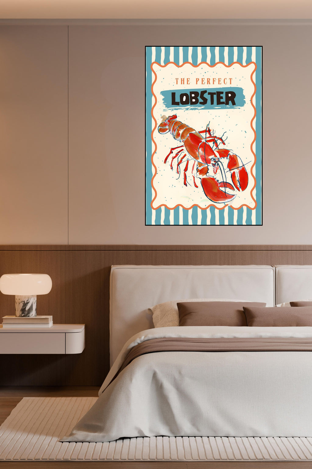 Perfect Lobster, Coastal Food, Maine, Prints, Canvas, Wood, or Metal Art
