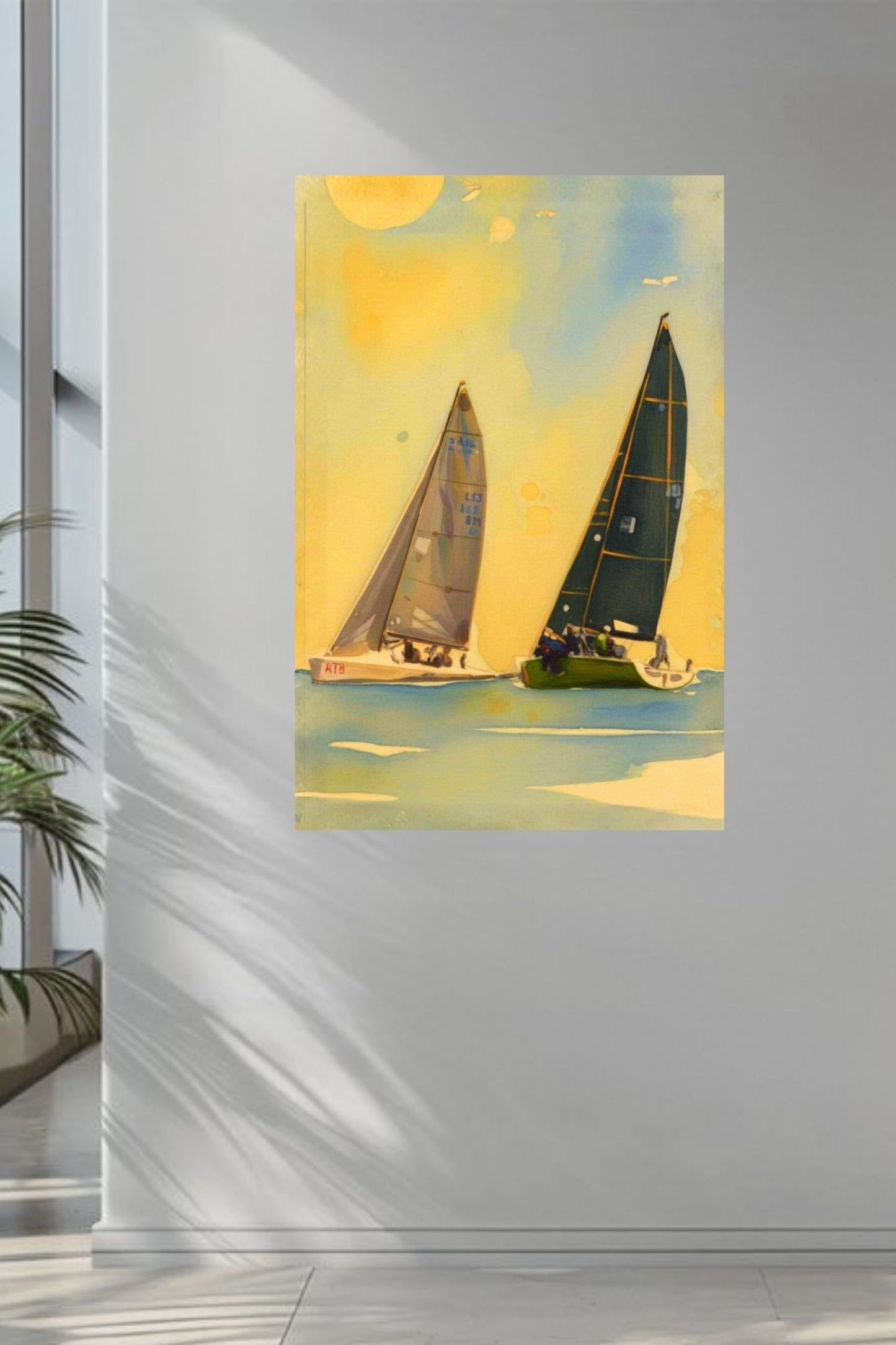 Sailing Days| Water Sports Art| Art Giclee Paper- Wood- Metal- Canvas