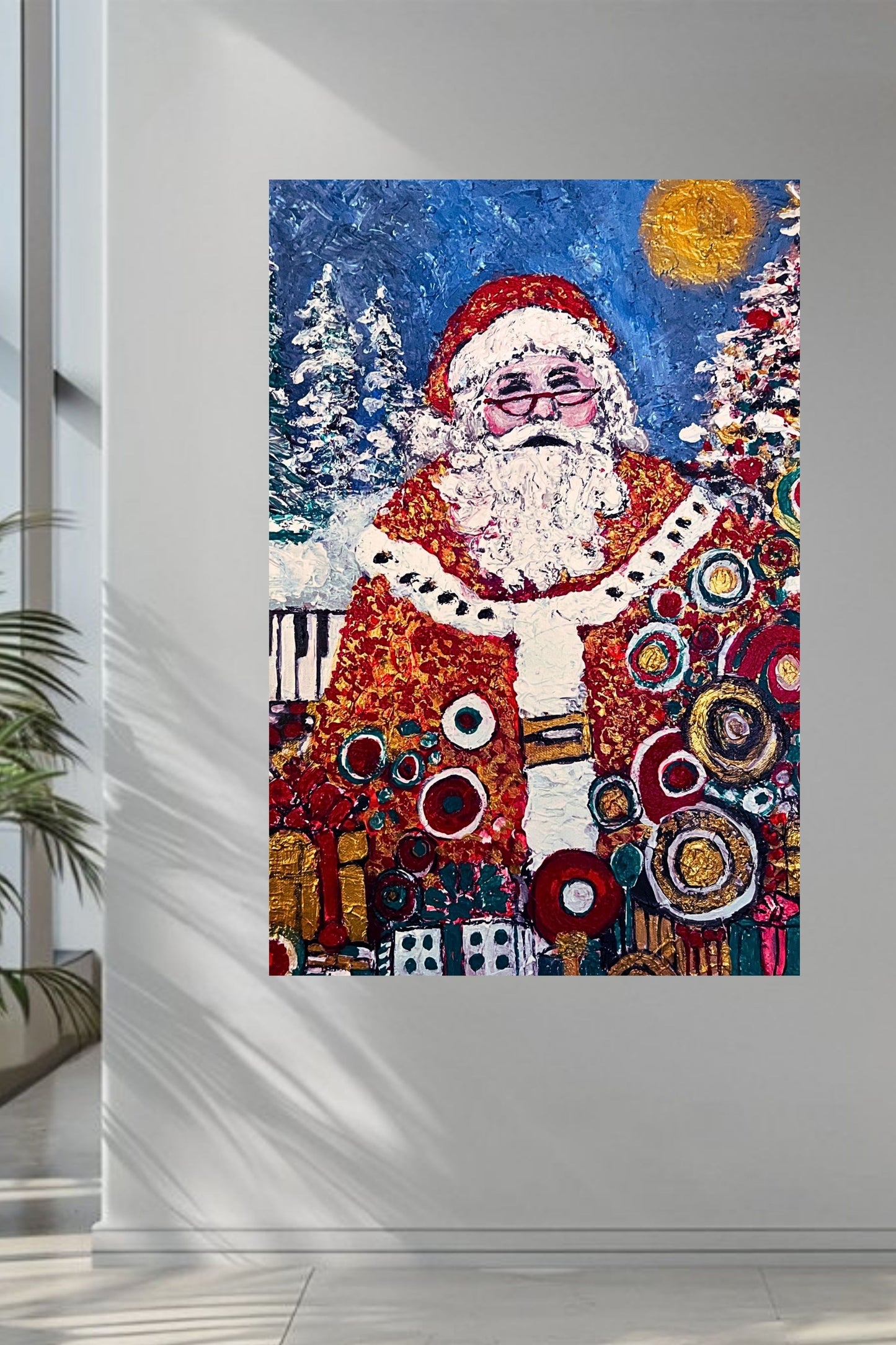 Santa's Magic | Vintage Style Christmas| Giclee Paper- Wood- Metal- Canvas